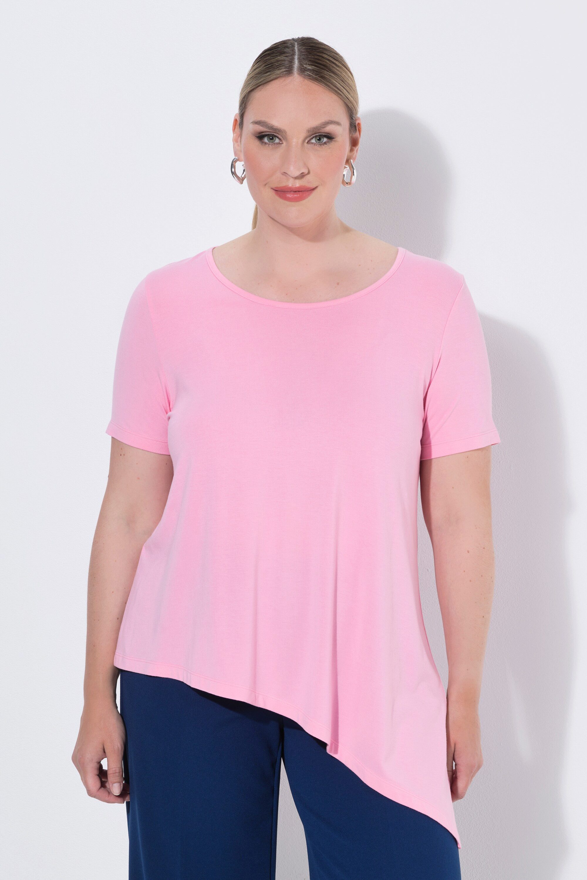 MIAMODA T-Shirt T-Shirt A-Linie asymmetrischer Zipfelsaum