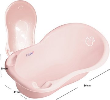 Tega-Baby Babybadewanne 2 Teile SET Duck Rosa - Badeset Babybadesitz Wanne 84 cm, (Made in Europe, 2-tlg), = BABYBADEWANNE + BADESITZ