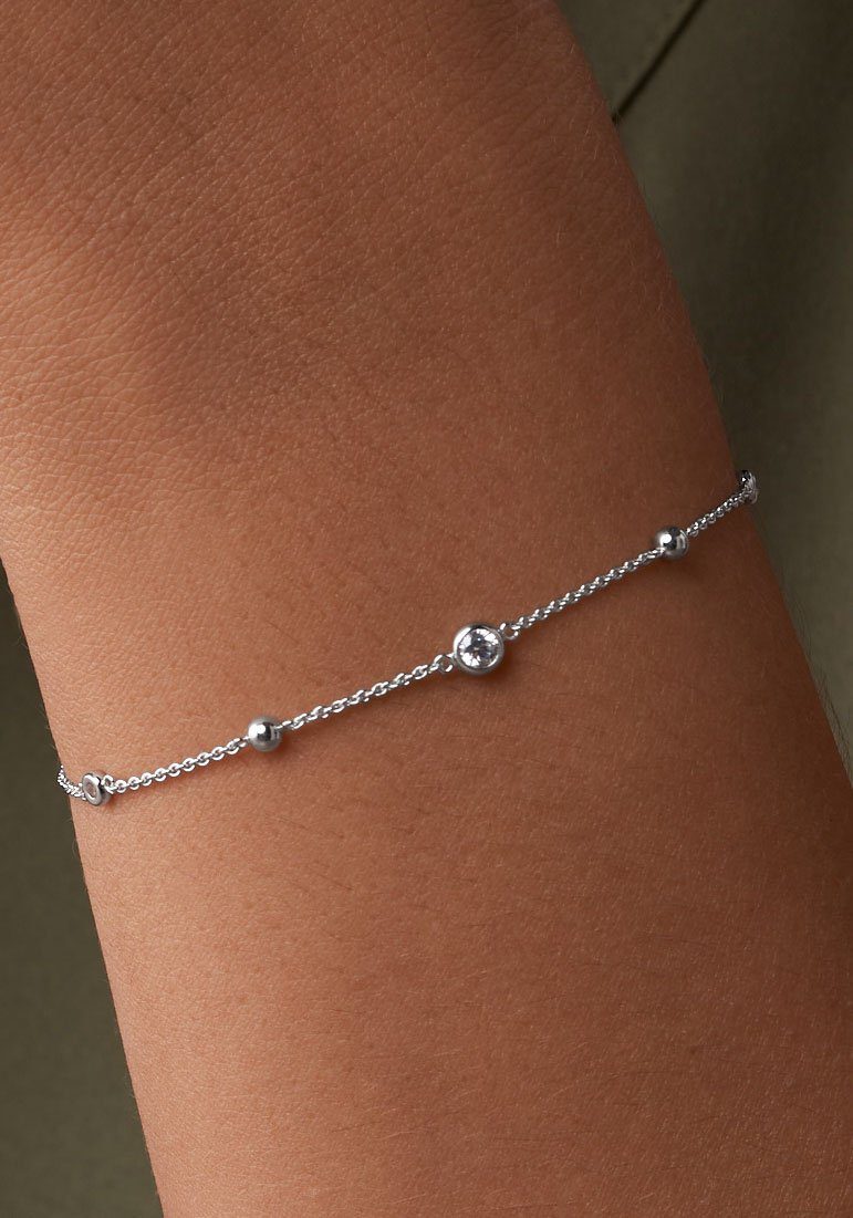 Fossil Silberarmband Schmuck Geschenk Silber 925 Armschmuck GLITZ BY THE YARD, mit Zirkonia (synth)
