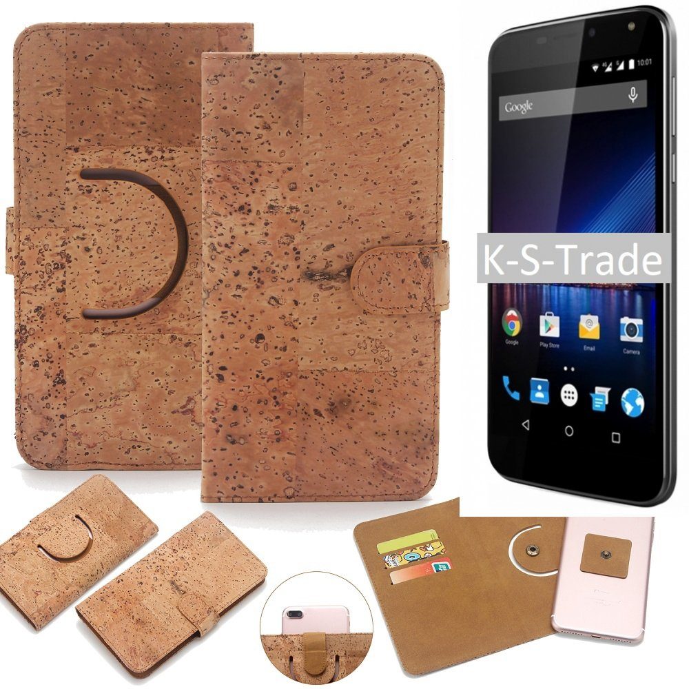 K-S-Trade Handyhülle für Phicomm Energy 3+, Handy Hülle Schutz Hülle Handyhülle Schutzhülle Korkhülle