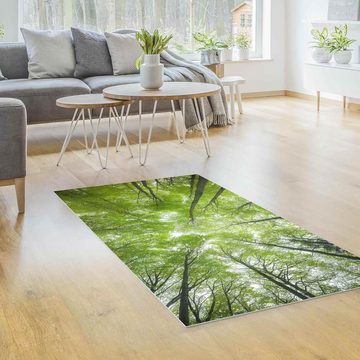 Läufer Teppich Vinyl Flur Küche Wald funktional lang modern, Bilderdepot24, Läufer - grün glatt