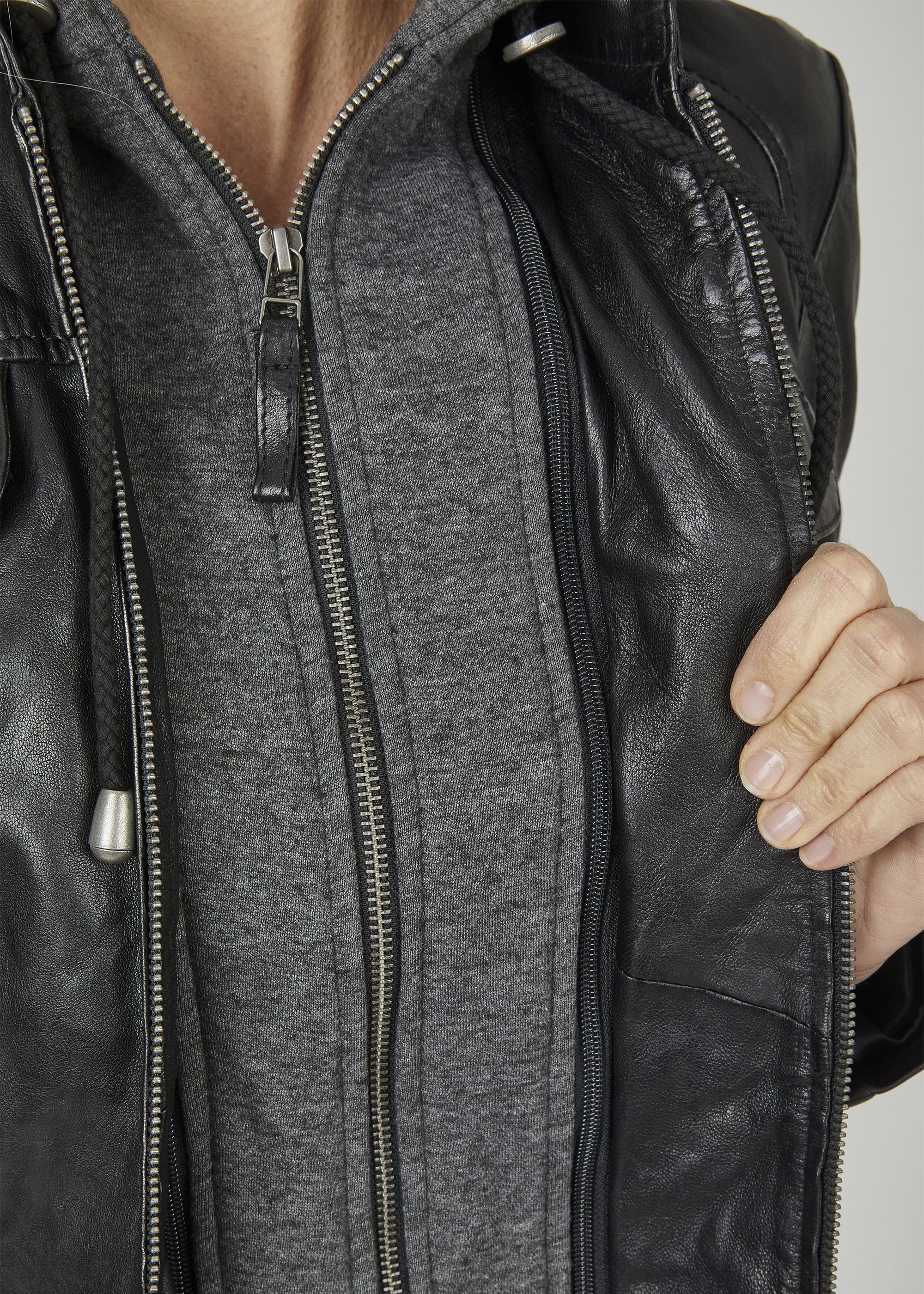 7eleven Lederjacke SEBRESCO (1-St) mit Doppelreißverschluss