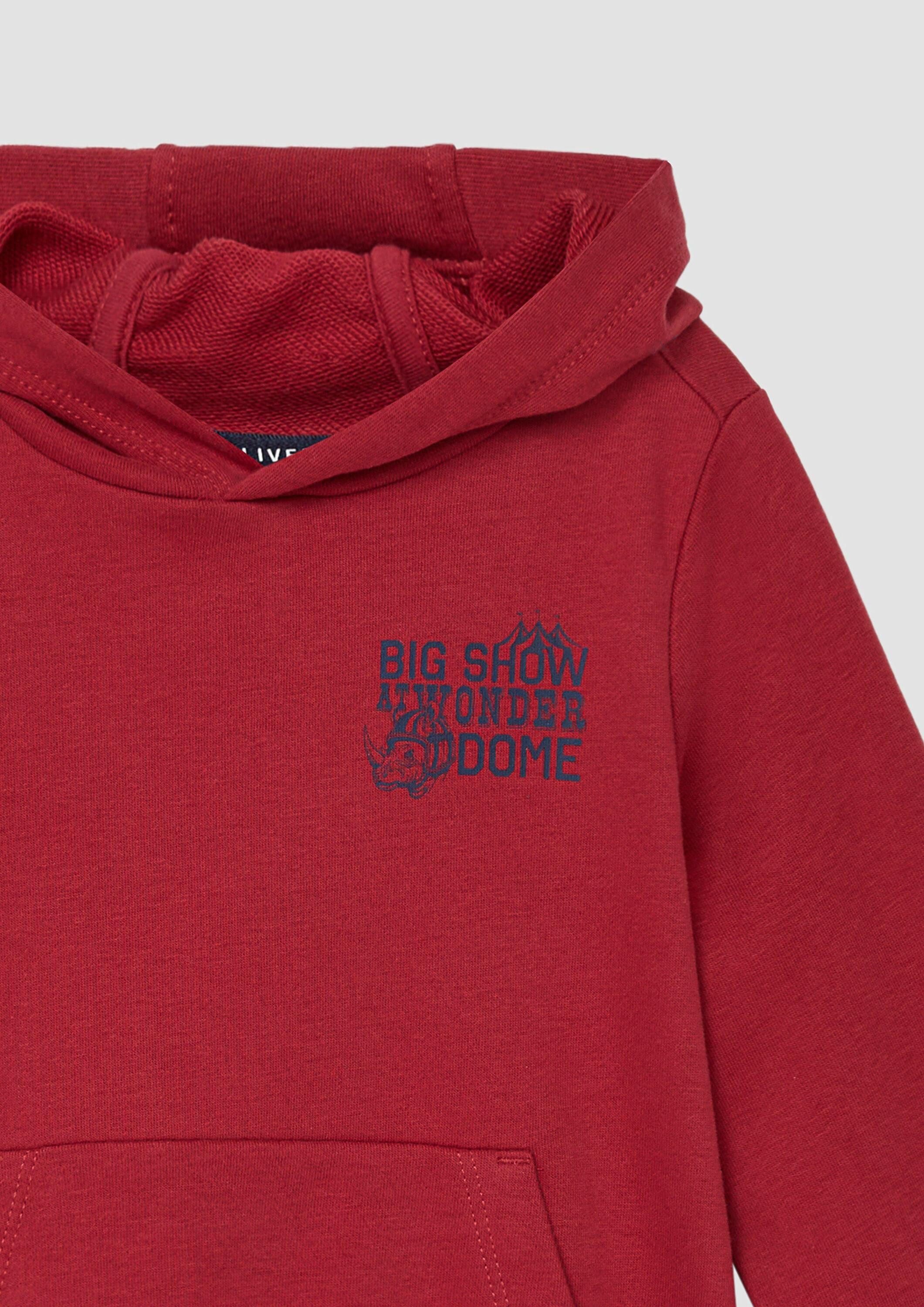s.Oliver Sweatshirt Sweatshirt Hoodie mit Rückenprint und kuscheliger Innenseite