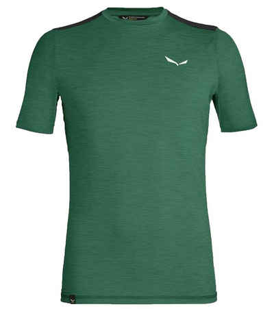 Salewa Funktionsshirt »SALEWA Pedroc Hybrid 2 Dry Shortsleeve Sport-Shirt komfortables Herren T-Shirt fürs Bergsteigen Fitness-Shirt Grün«