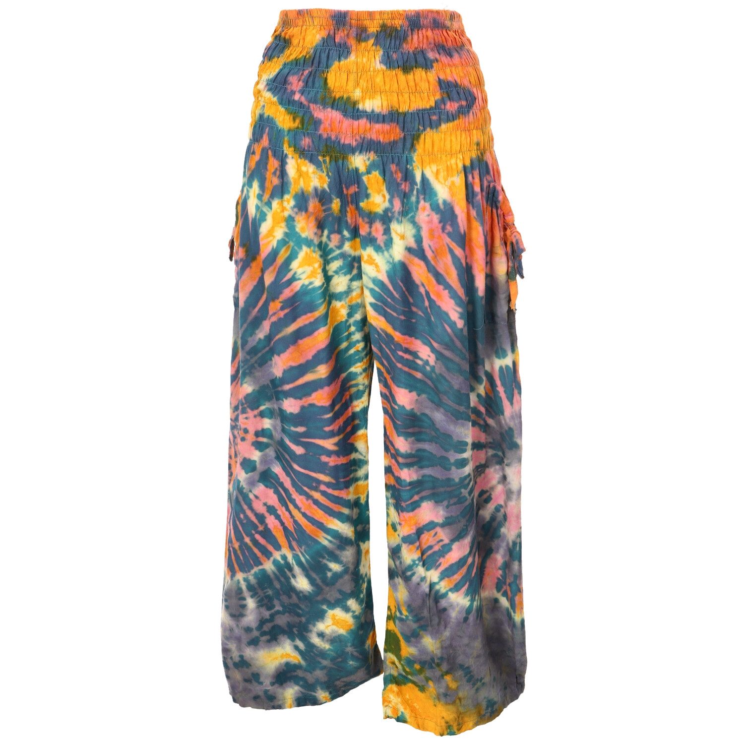 Guru-Shop Relaxhose Farbenfrohe Batikhose, Boho Palazzohose, günstig online kaufen