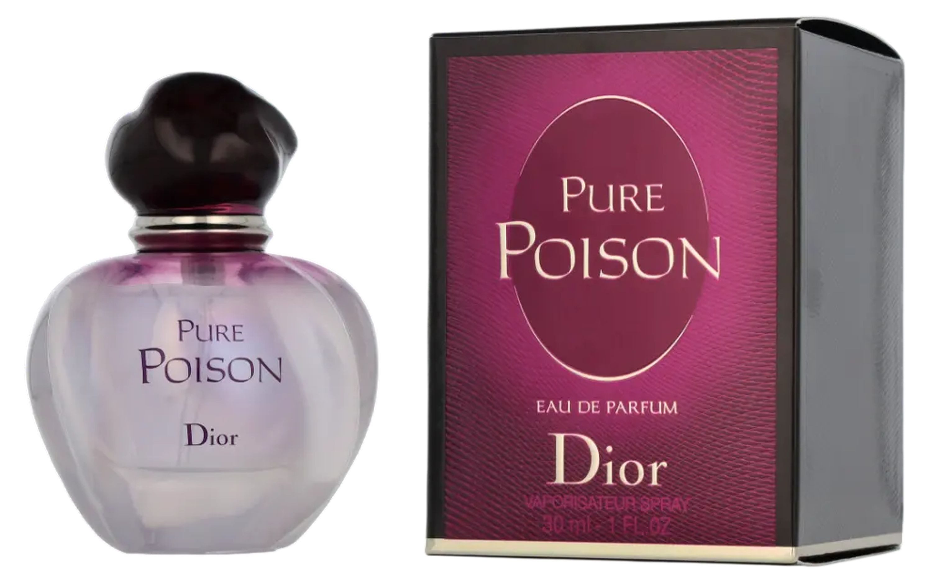 Dior Eau de Parfum Pure Poison Damen EDP Spray, Blumig-frischer Duft mit Bergamotte, Orangenblüte und weißem Moschus