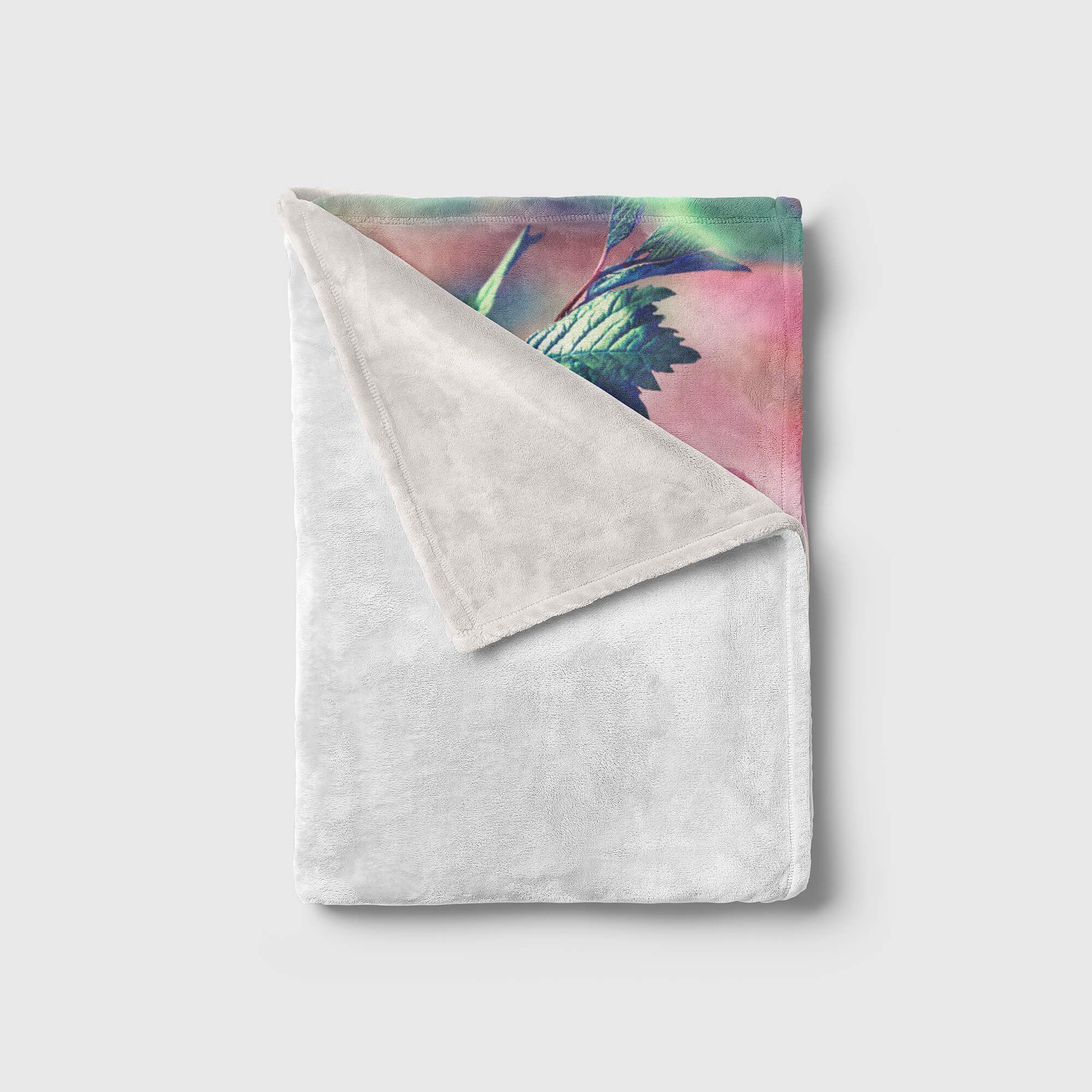 Sinus Art Handtücher Handtuch Baumwolle-Polyester-Mix mit (1-St), Fotomotiv Handtuch Kirschblüten Kuscheldecke Schme, Strandhandtuch Saunatuch