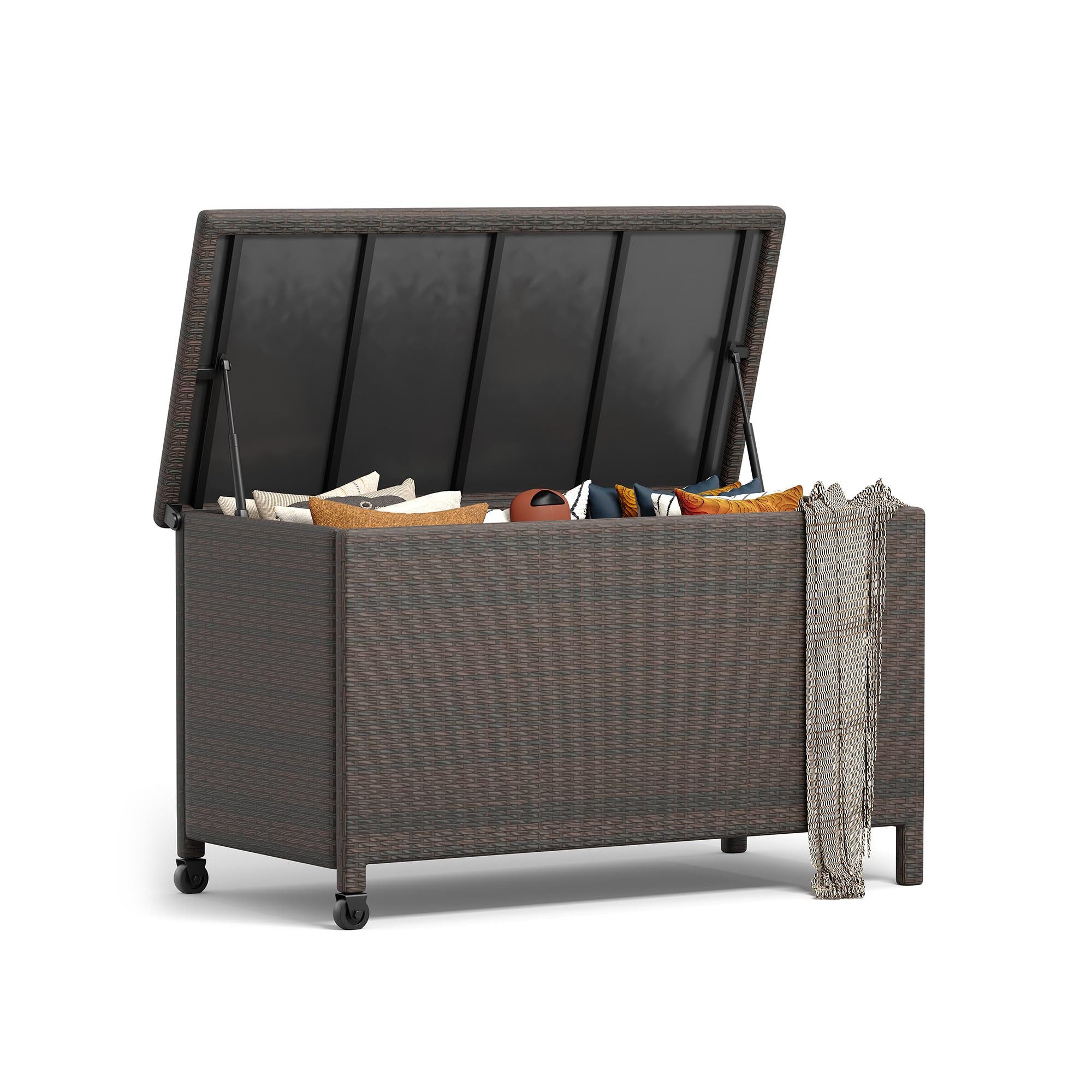 GarveeMore Gartenbox Gartenbox Auflagenbox, 470 L mit Deckel 132x63x56cm, Wasserdicht