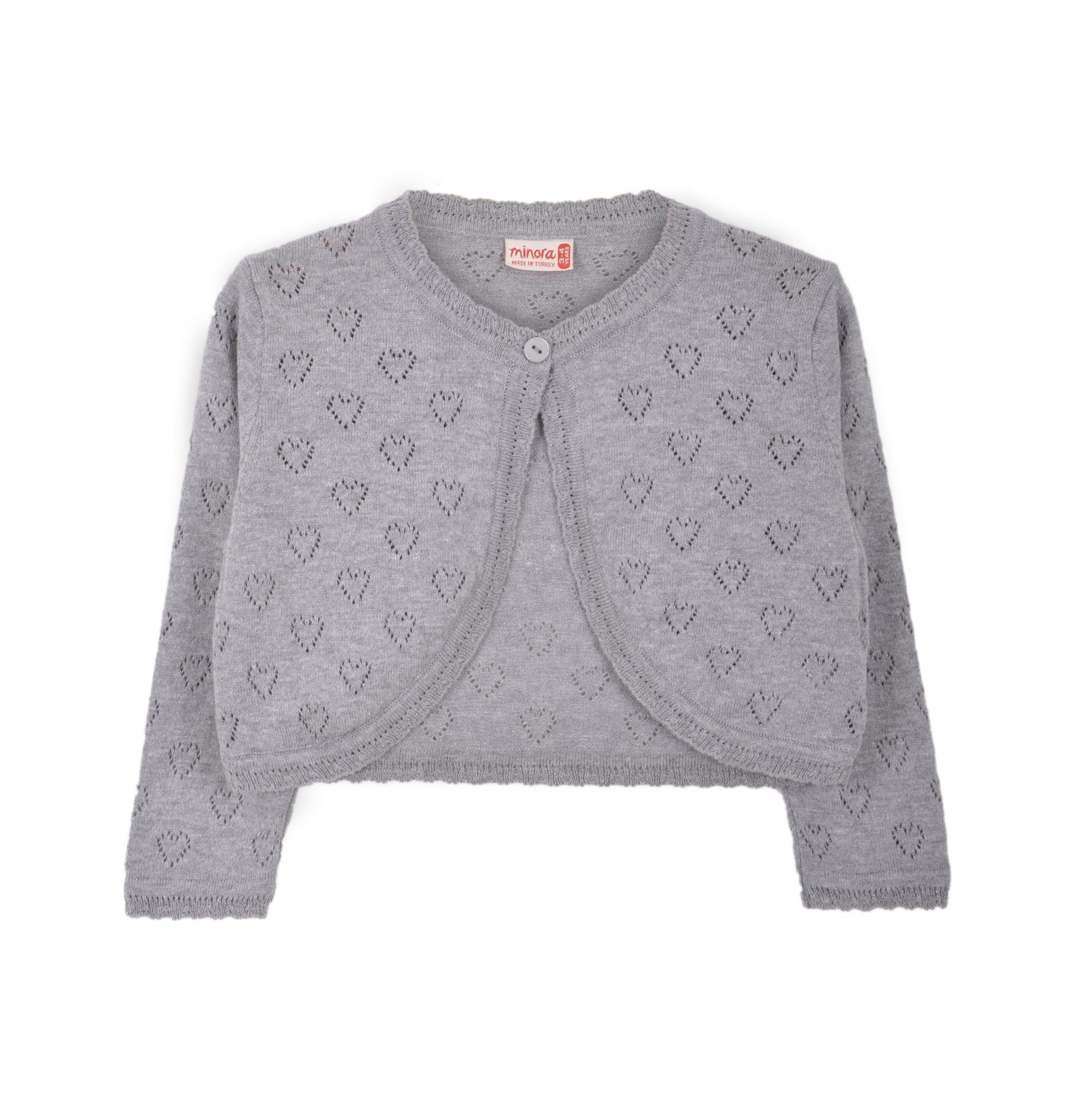 Minora Strickkleid Baby/Kind Bolero Taufweste Strickwaren Mädchen Langarm 3-10 Jahre