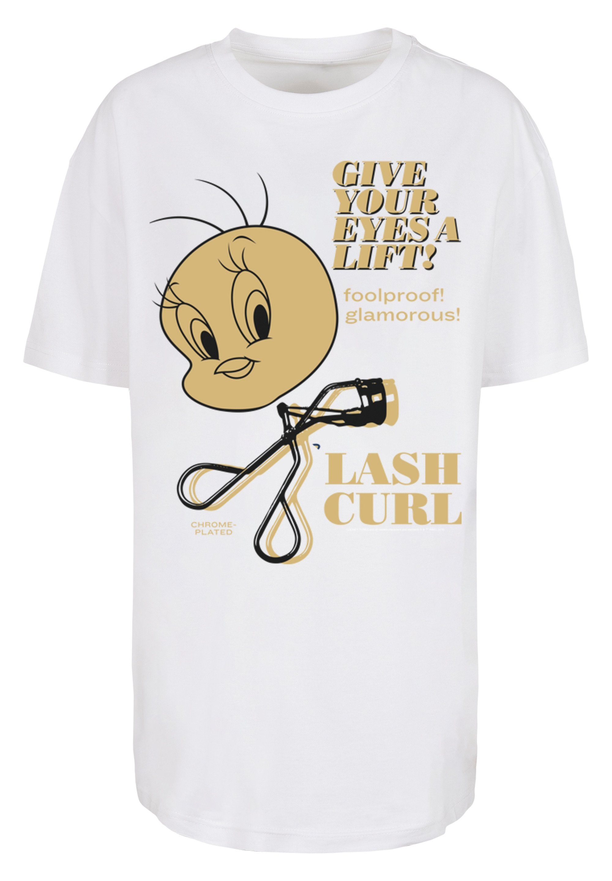 F4NT4STIC Kurzarmshirt Damen Tweety Lash Curls with Ladies Oversized  Boyfriend Tee (1-tlg)