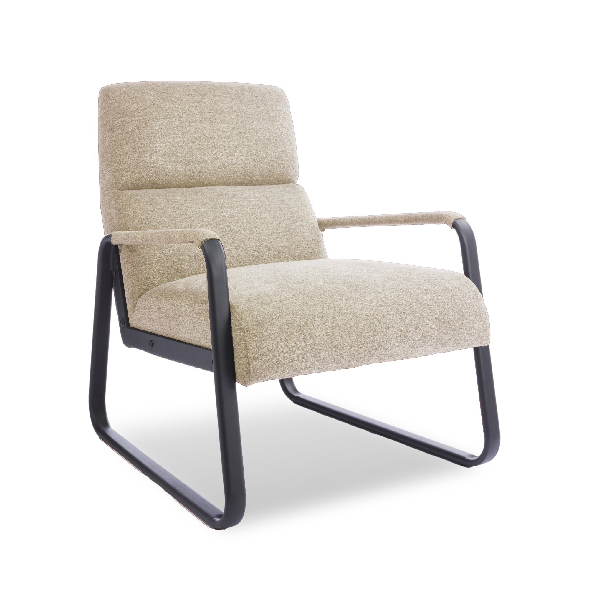 HomeGuru Loungesessel moderner Sessel, Relaxsessel für Wohnzimmer, Lesesessel, Fernsehsessel (1-St., Packung) Hellbeige