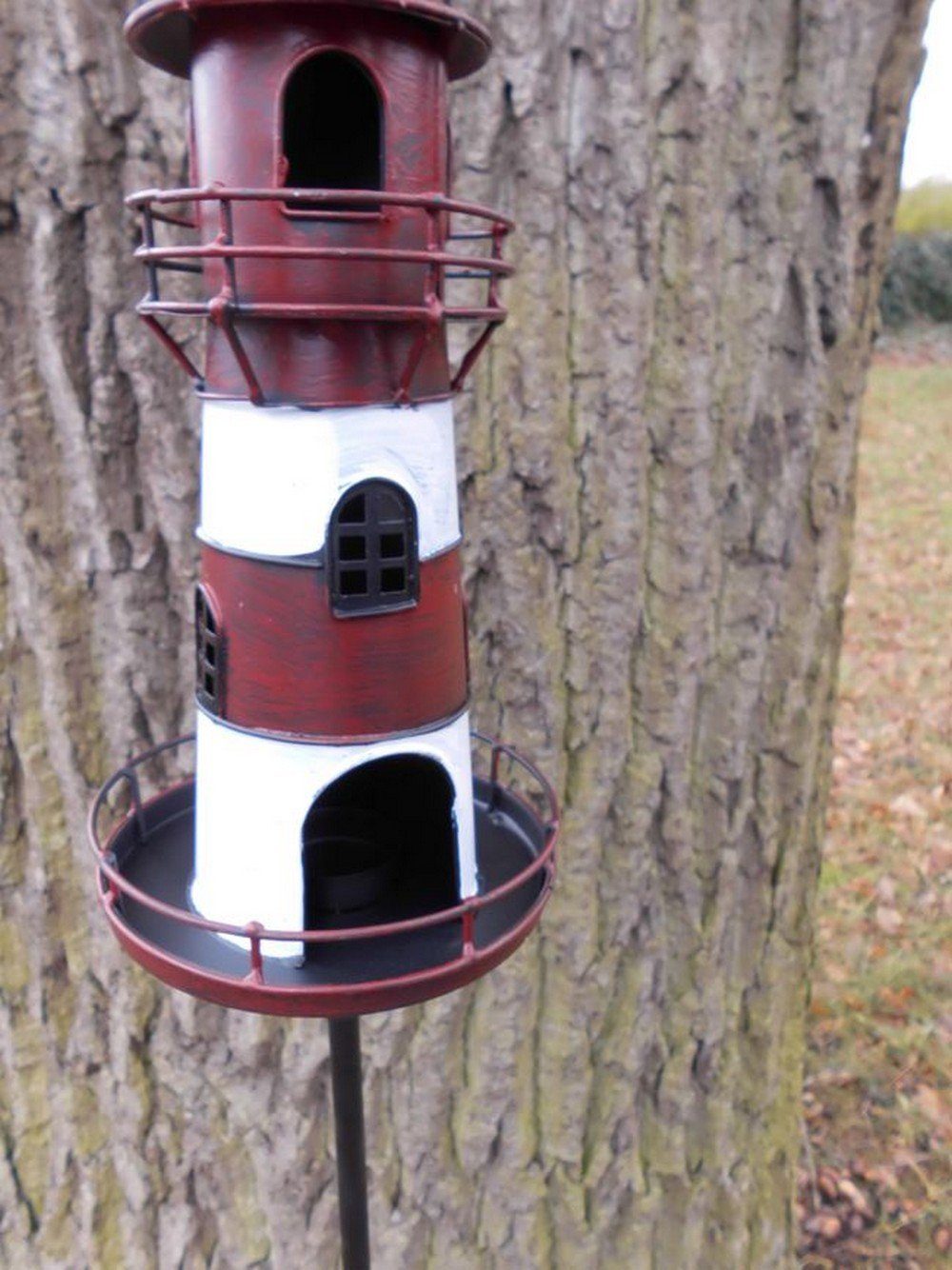 Deko-Impression Gartenstecker Leuchtturm Gartenstab Gartenstecker Windlicht günstig online kaufen