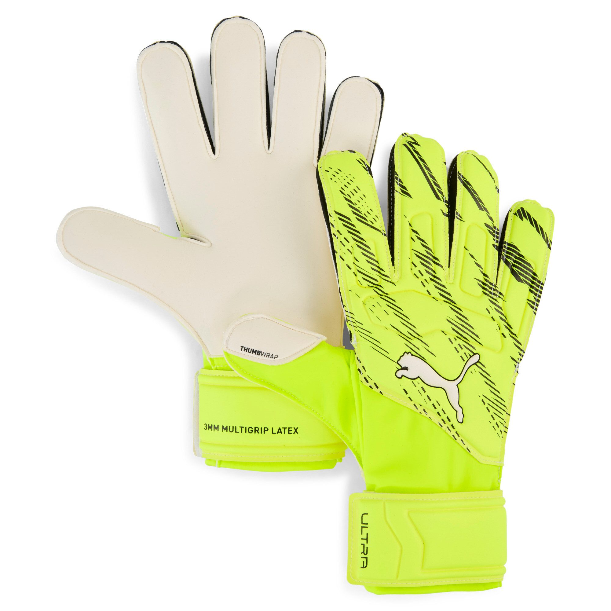 PUMA Torwarthandschuhe ULTRA MATCH RC für Erwachsene, mit Multi-Grip-Latexhandflächen, mit Daumenwickel