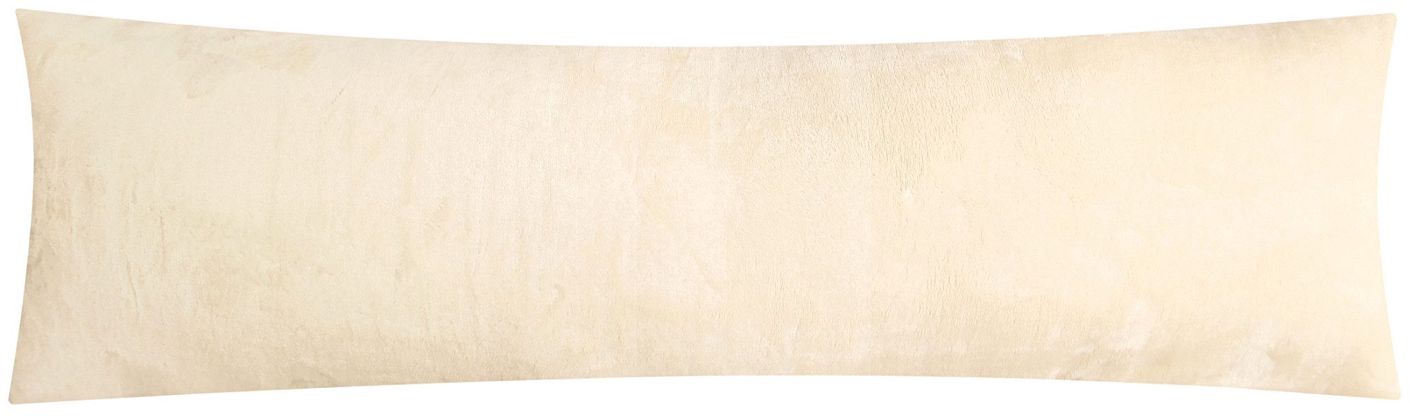Heubergshop Seitenschläferkissenbezug, (1 Stück), 40x145cm, Fleece Winter flauschig weich warm Creme Natur Bezug (Ecru)