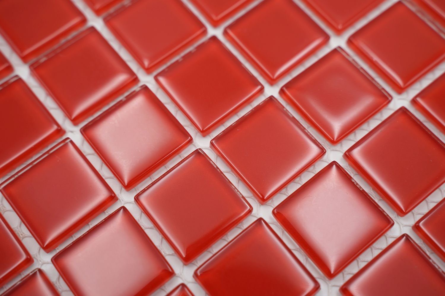 WAND Glasmosaik Mosaikmatte Mosaikfliesen rot Mosani Mosaikfliese Küche WC BAD