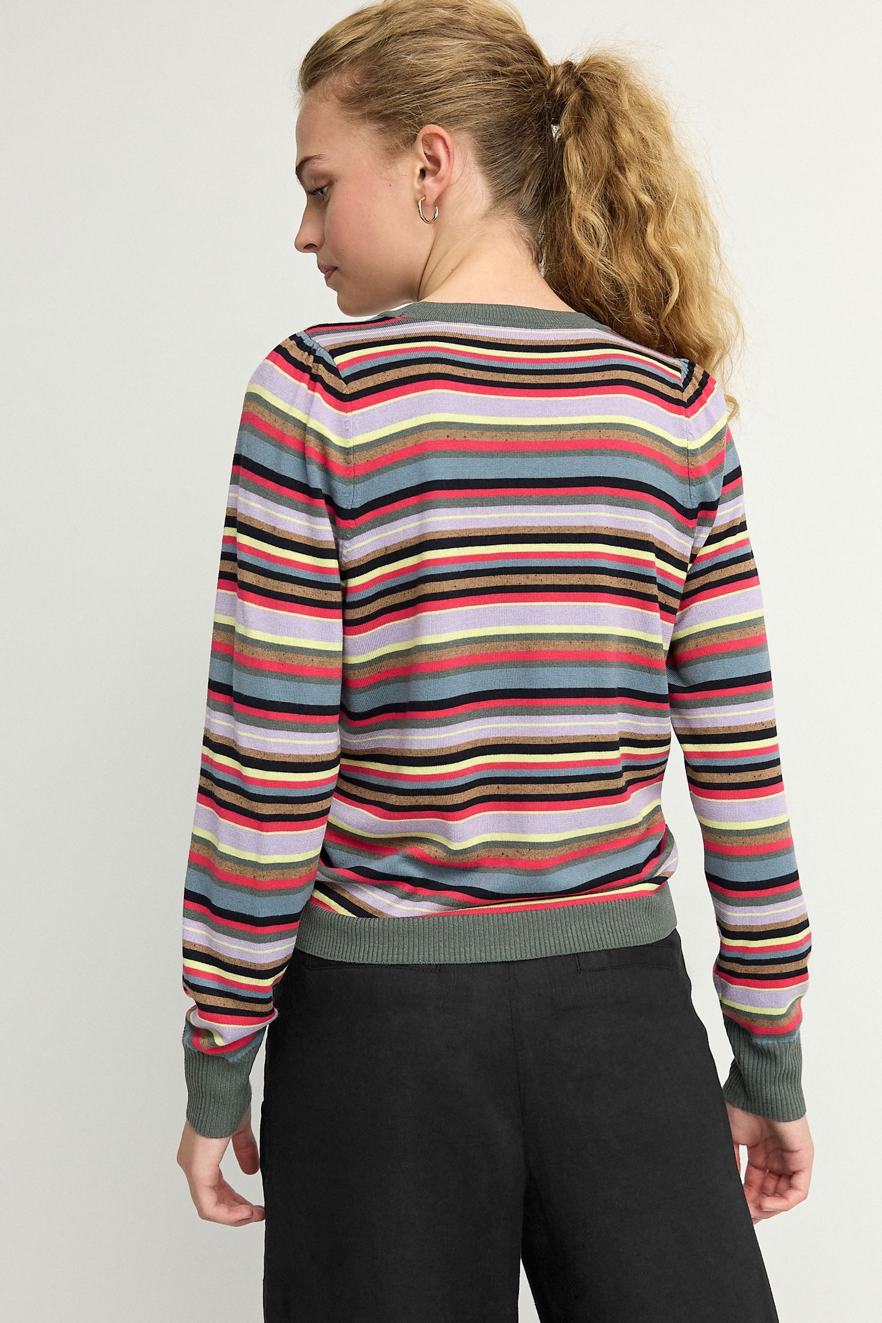 Next Rundhalspullover Langärmeliger Rundhalspullover mit Muster günstig online kaufen