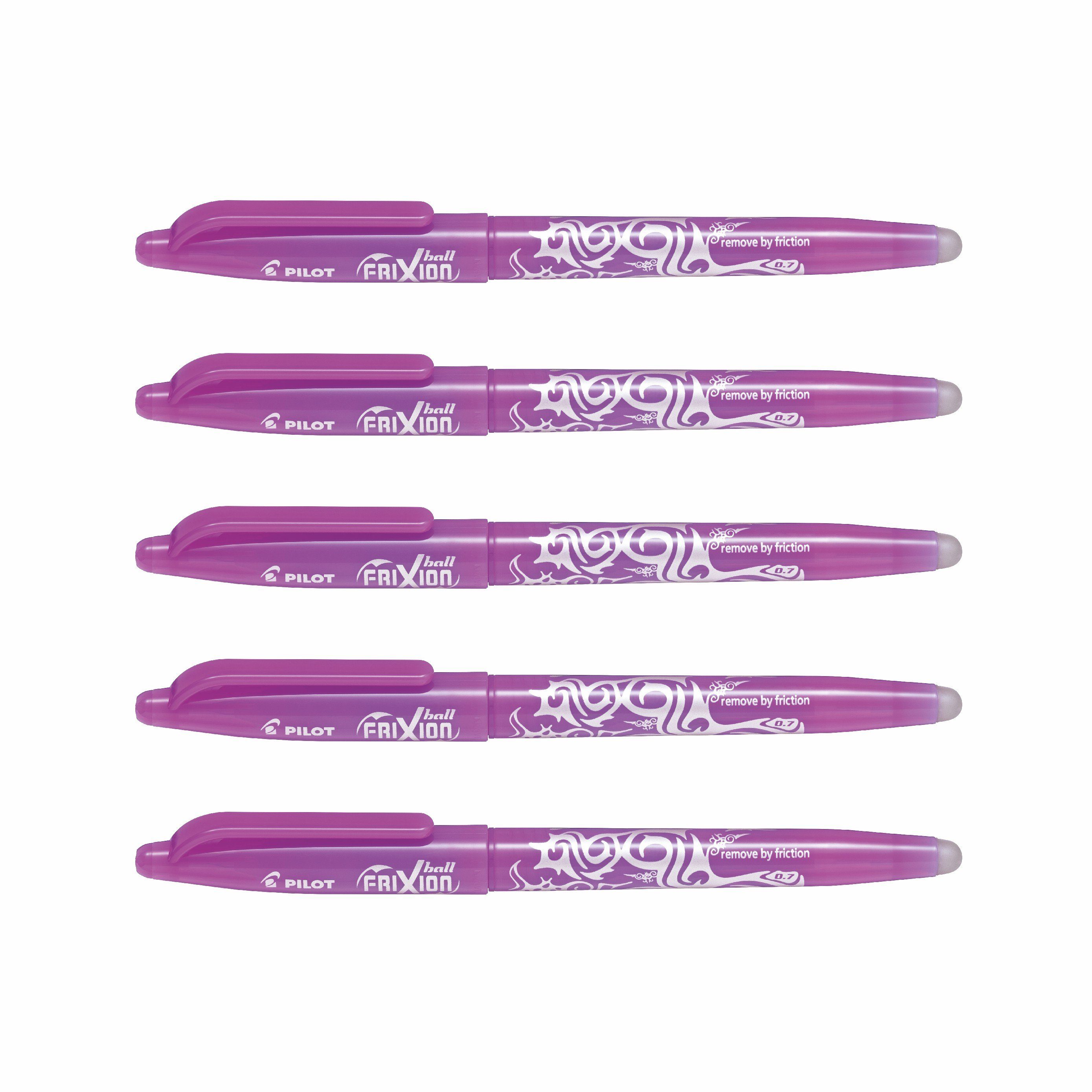 PILOT Tintenroller Frixion Ball 0.7 - 5er-Set, (5-tlg) purple | Tintenroller