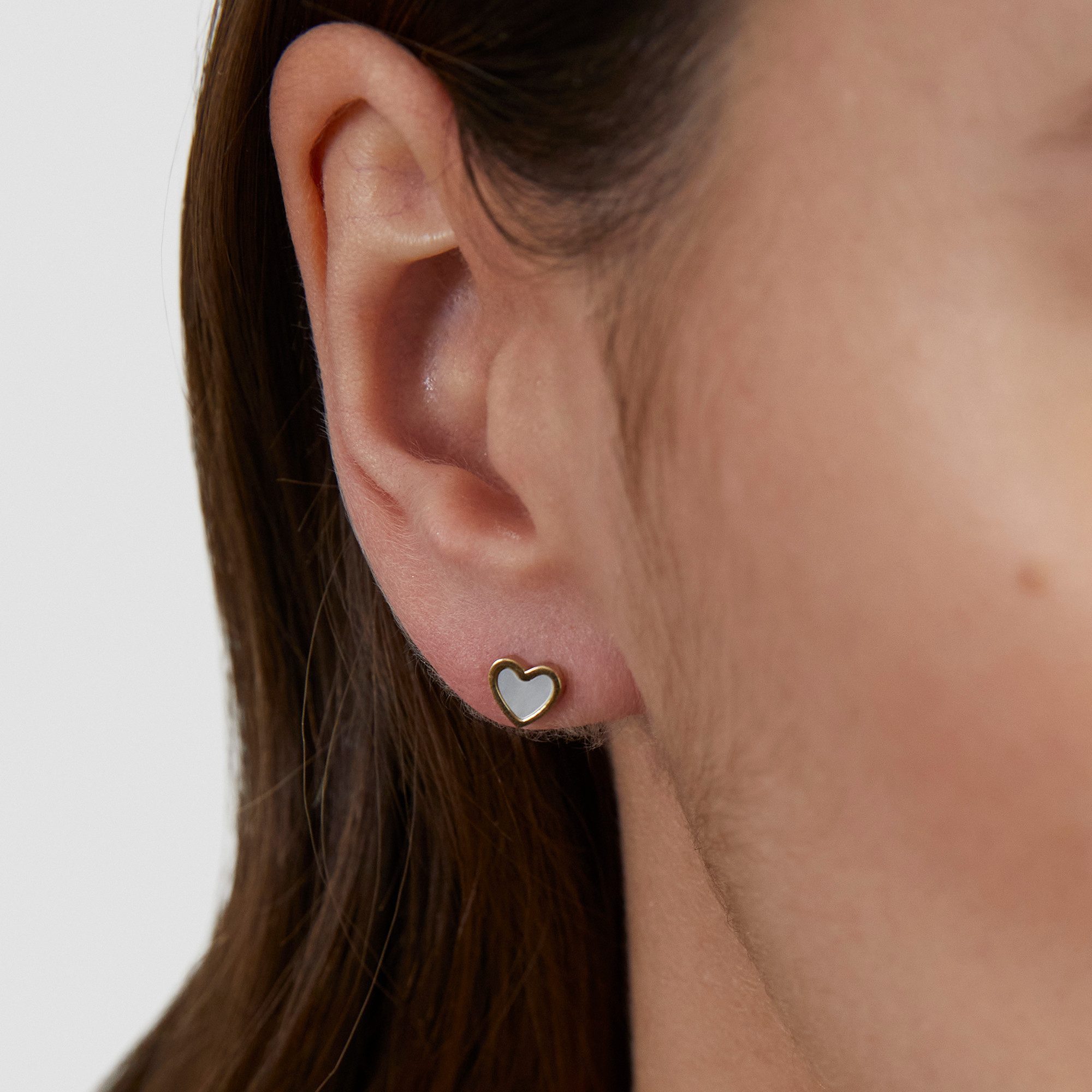 s.Oliver Paar Ohrstecker Pearl Heart, Herz, mit Perlmutt