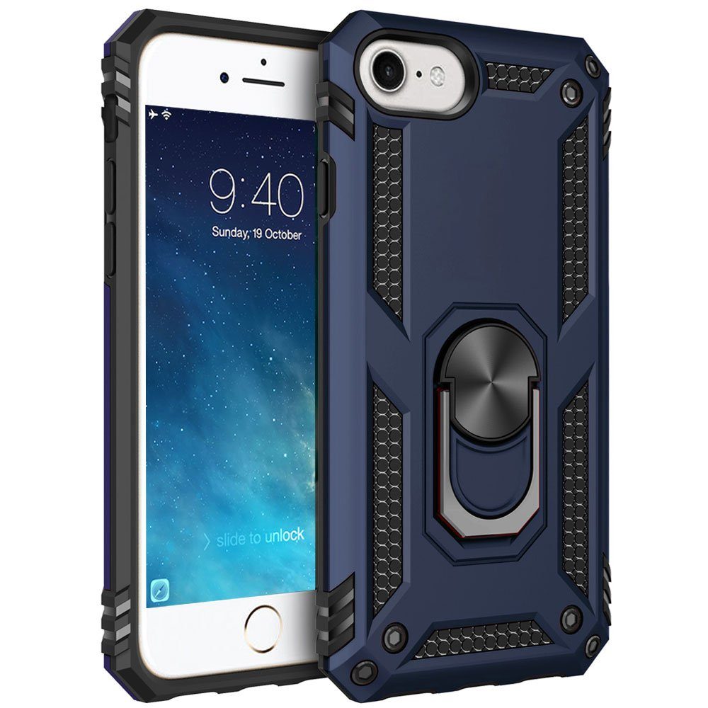 FITSU Handyhülle Handyhülle für iPhone 8 Hülle Outdoor Case 4,7 Zoll, Robuste Handyhülle stabile Schutzhülle Cover Case mit Kamera Slider
