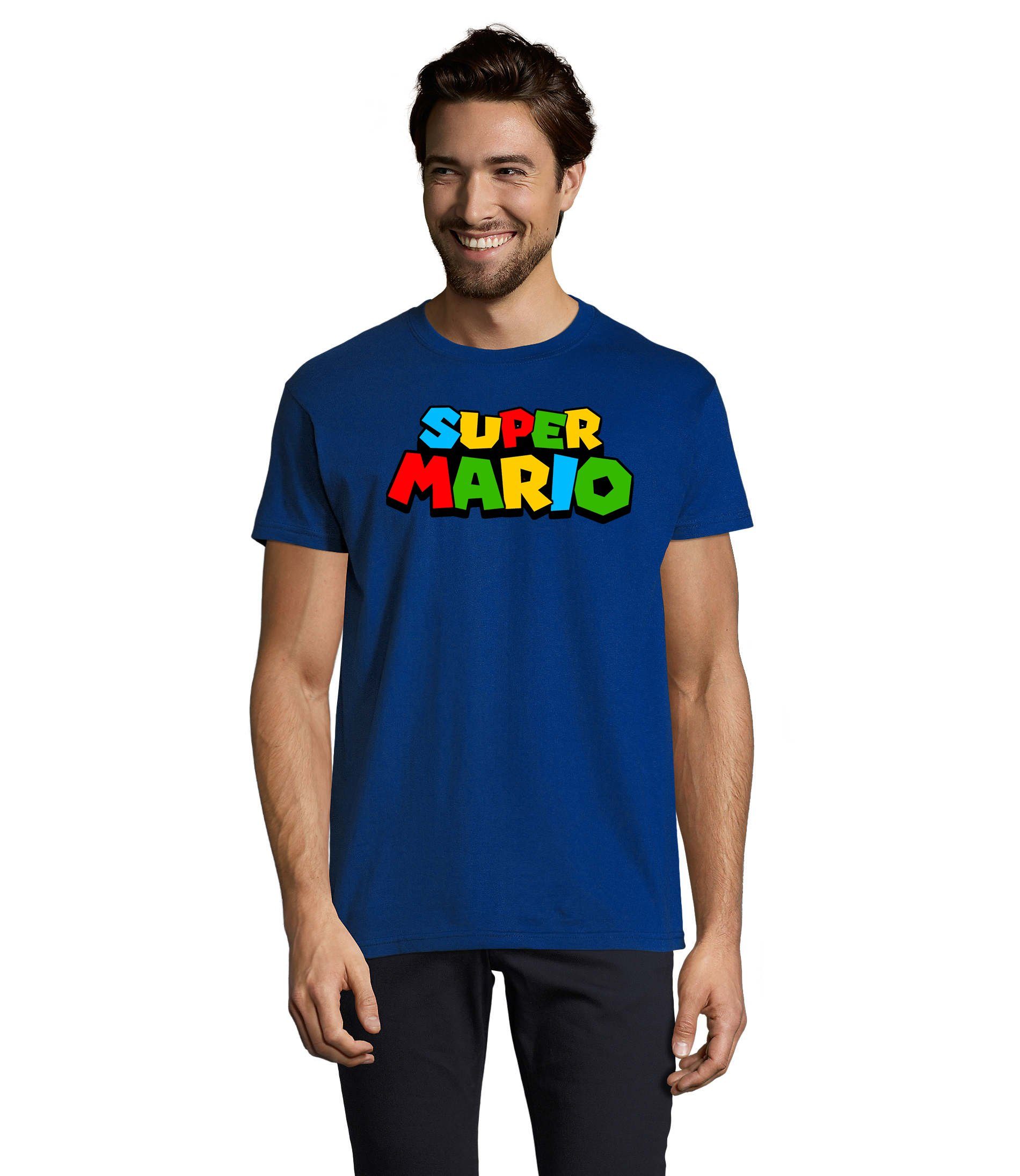 Herren Shirts Blondie & Brownie T-Shirt Herren Super Mario Nintendo Game Logo Print