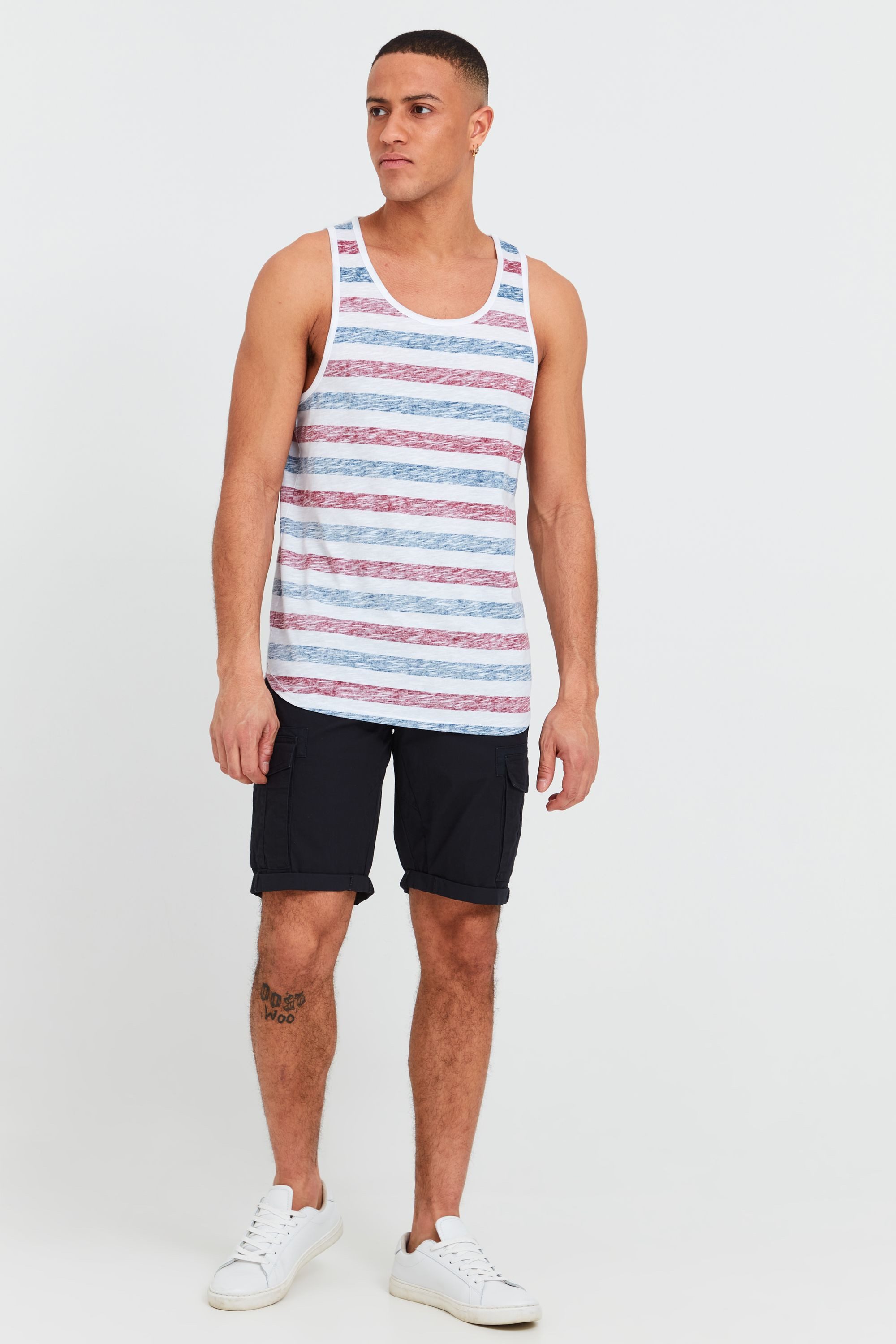 !Solid Tanktop SDMende Ärmelloses Shirt mit Streifen