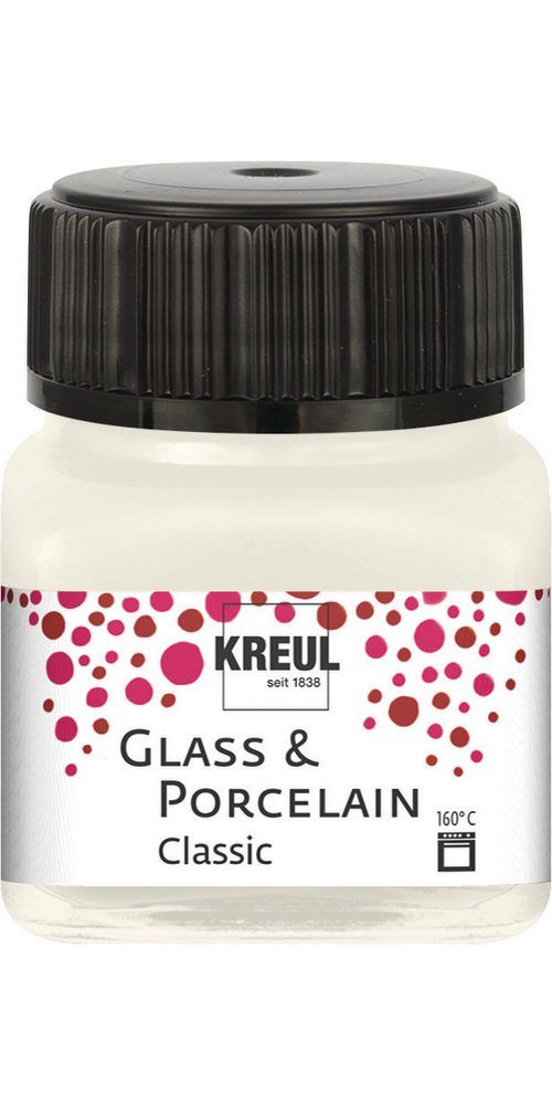 Kreul Bastelfarbe Glass & Porcelain Classic, 20 ml Elfenbein