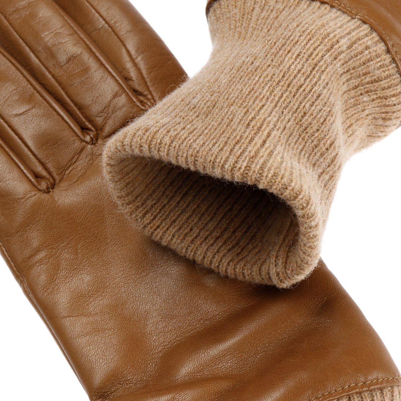Caridei Lederhandschuhe (1-St) Handschuhe mit Futter, Made in Italy