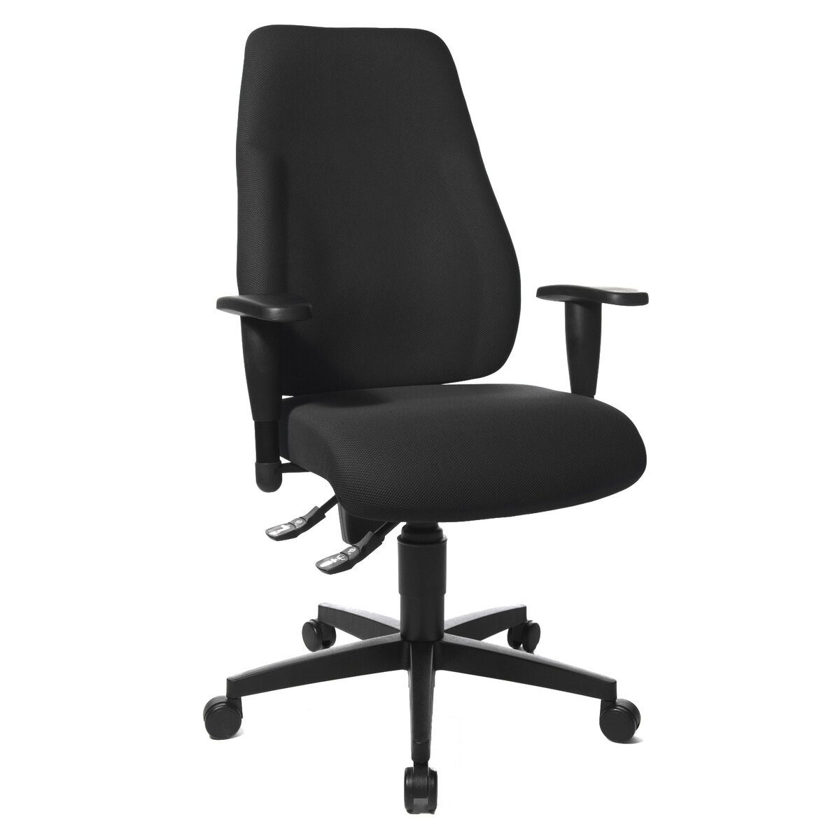 TOPSTAR Drehstuhl Drehstuhl Lady Sitness - schwarz Armlehnen Universalrollen.