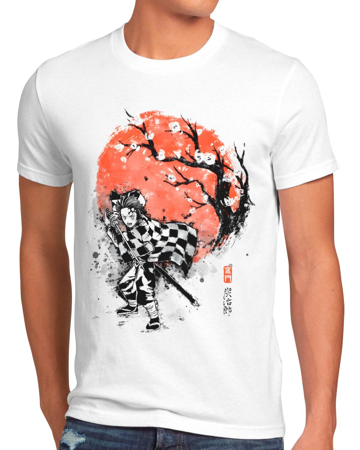 style3 Print-Shirt demon anime japan manga slayer | T-Shirts