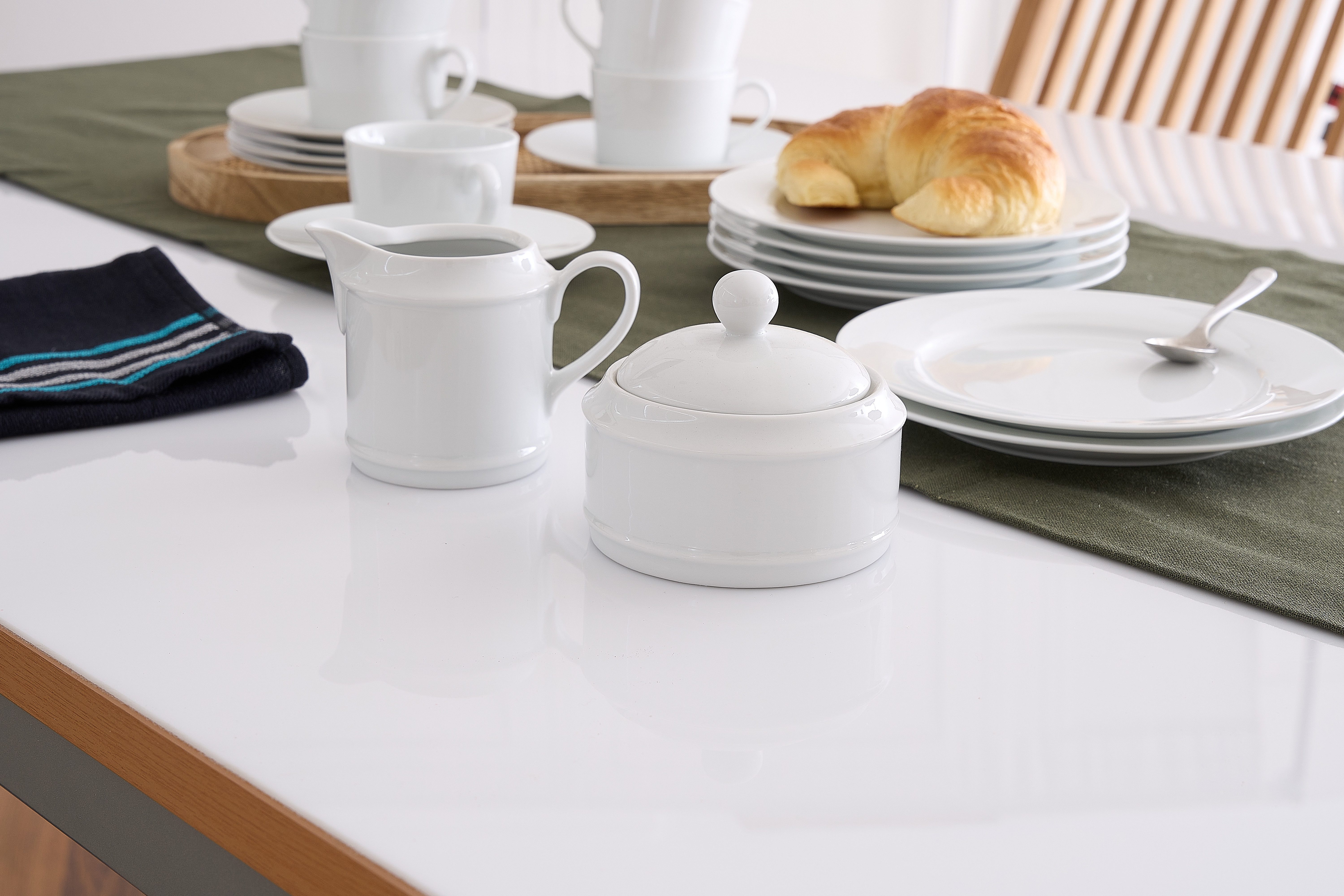Retsch Arzberg Milch- und Zuckerset HEIKE WEISS, Geschirr-Set, 2-tlg. für Kaffee & Tee, Porzellan, rund (2-tlg), Porzellan, für Kaffee- und Teeliebhaber, edles Set aus Milchkännchen & Zuckerdose