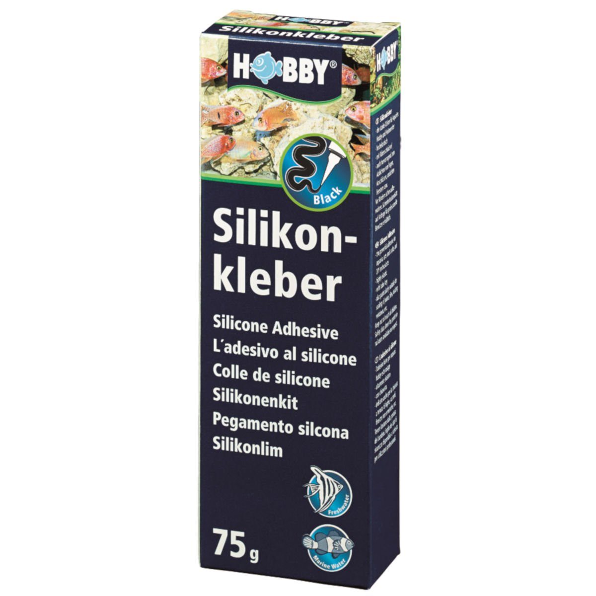 HOBBY Aquariendeko Silikonkleber, schwarz 75 g