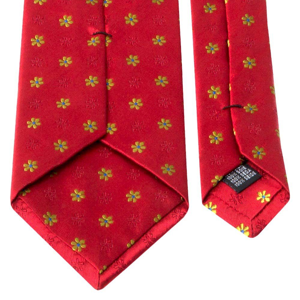 cm) BGENTS Blüten-Muster (8 Rot mit Breit Krawatte Krawatte Seiden-Jacquard