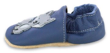 Beck Krabbelschuh Blue Fox mit Warmfutter Krabbelschuh (warme, weiche, flexible, leichte Schuhe, für die allerersten Schritte) chromfrei gegerbtes Rindsleder, Innensohle mit Warmfutter