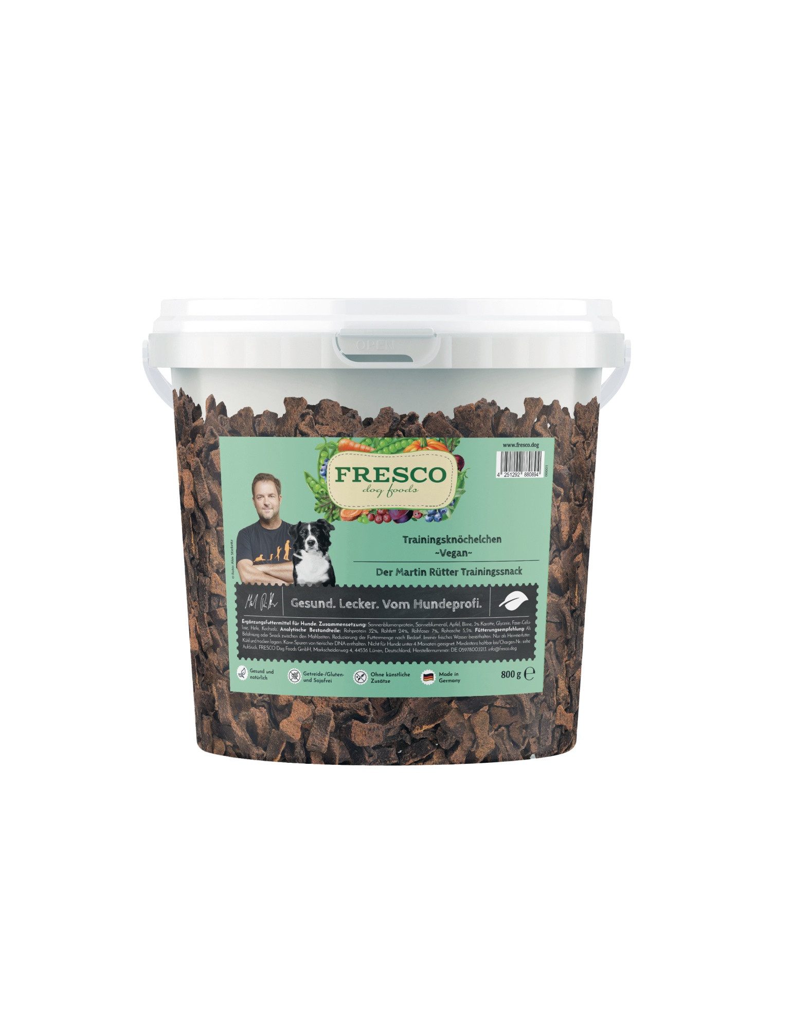 Fresco Dog Martin Rütter Trainingsknöchelchen Vegan 1kg, gesunde Hunde Leckerli, Snack für: Hunde, Hypoallergen, getreidefrei & zuckerfrei