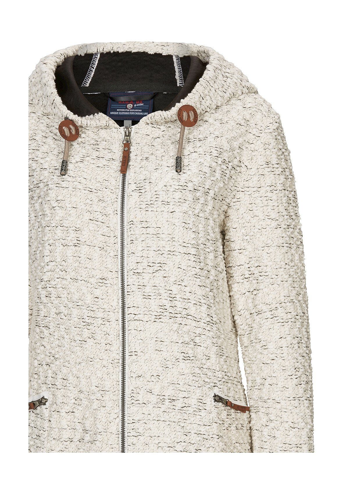 G.I.G.A. DX by killtec Fleecejacke GW 444 WMN PRK Wärmender Strickparka mit Kapuze, 2-Wege-Reißverschluss, Taschen