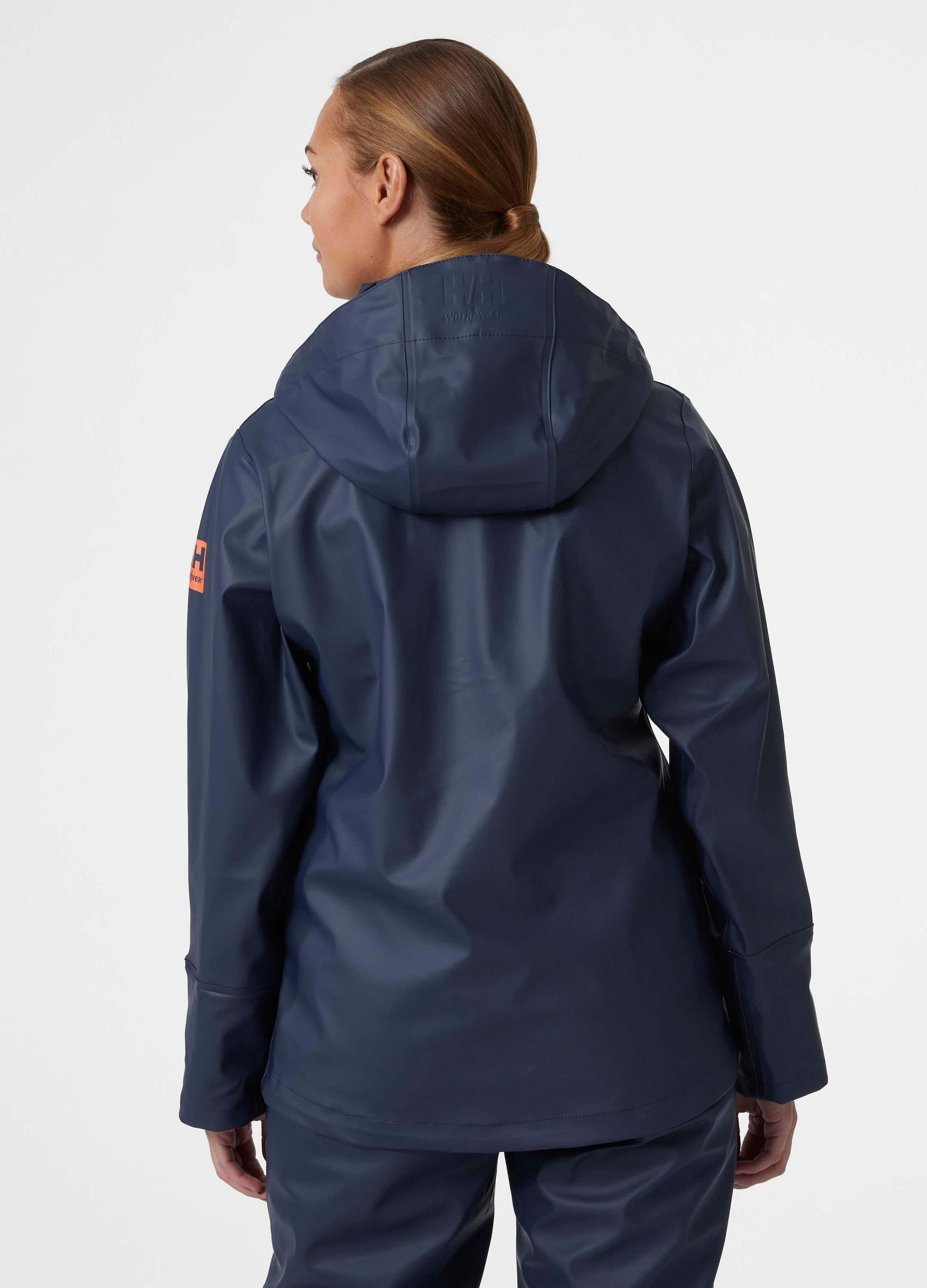 Helly Hansen Regenjacke W Luna Rain (1-St) im Kragen verstaubare Kapuze