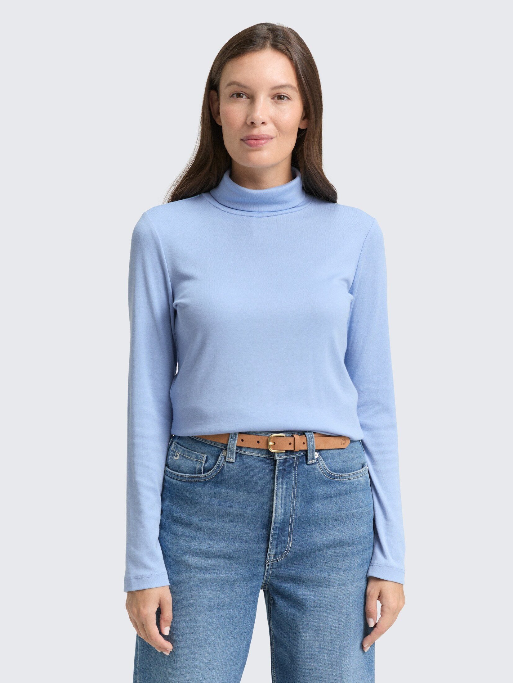 TOM TAILOR Langarmshirt Langarmshirt mit Rollkragen günstig online kaufen