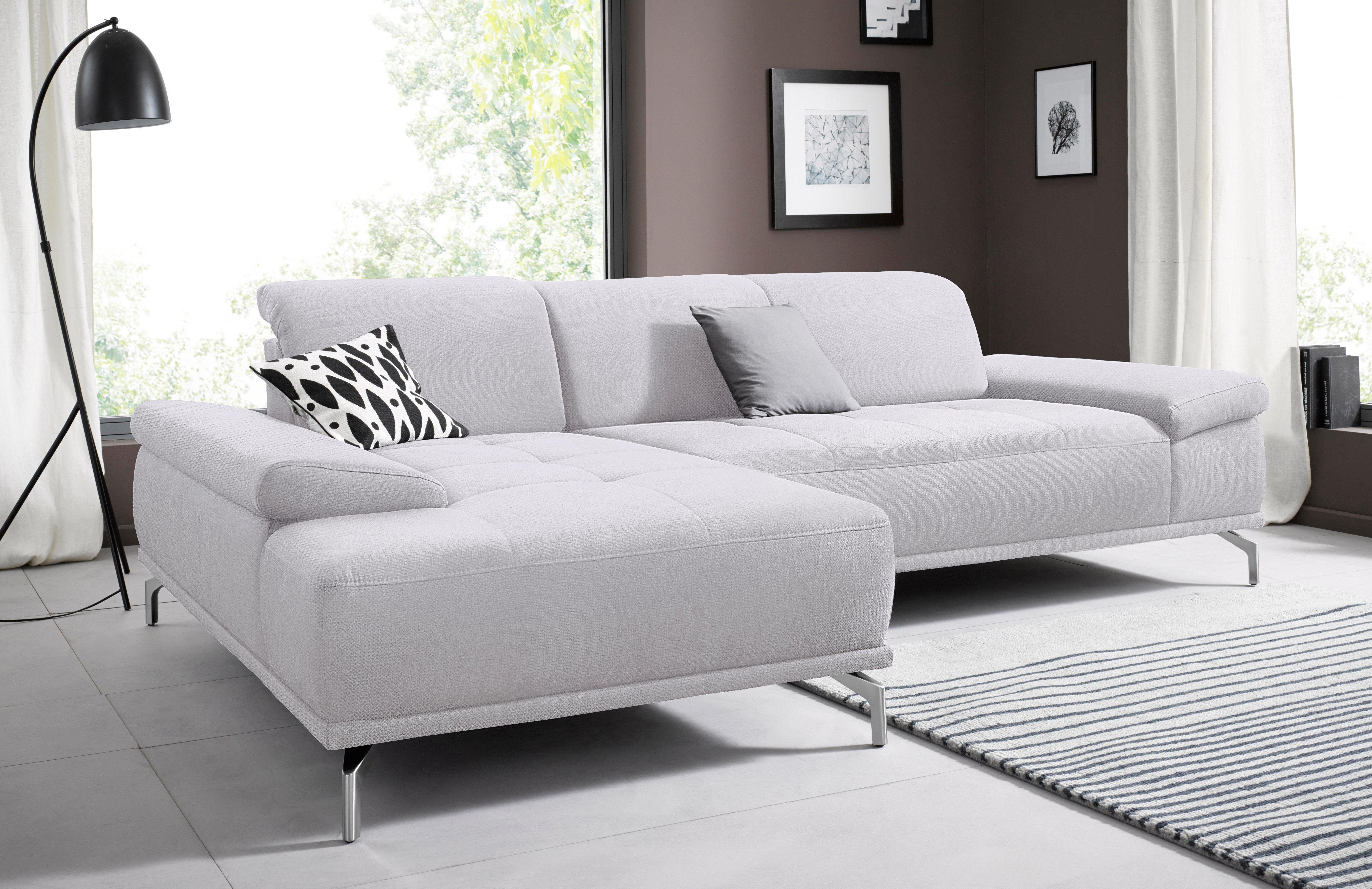 Places of Style Ecksofa "Caluna", Inkl.Sitztiefenverstellung, wahlweise mit günstig online kaufen