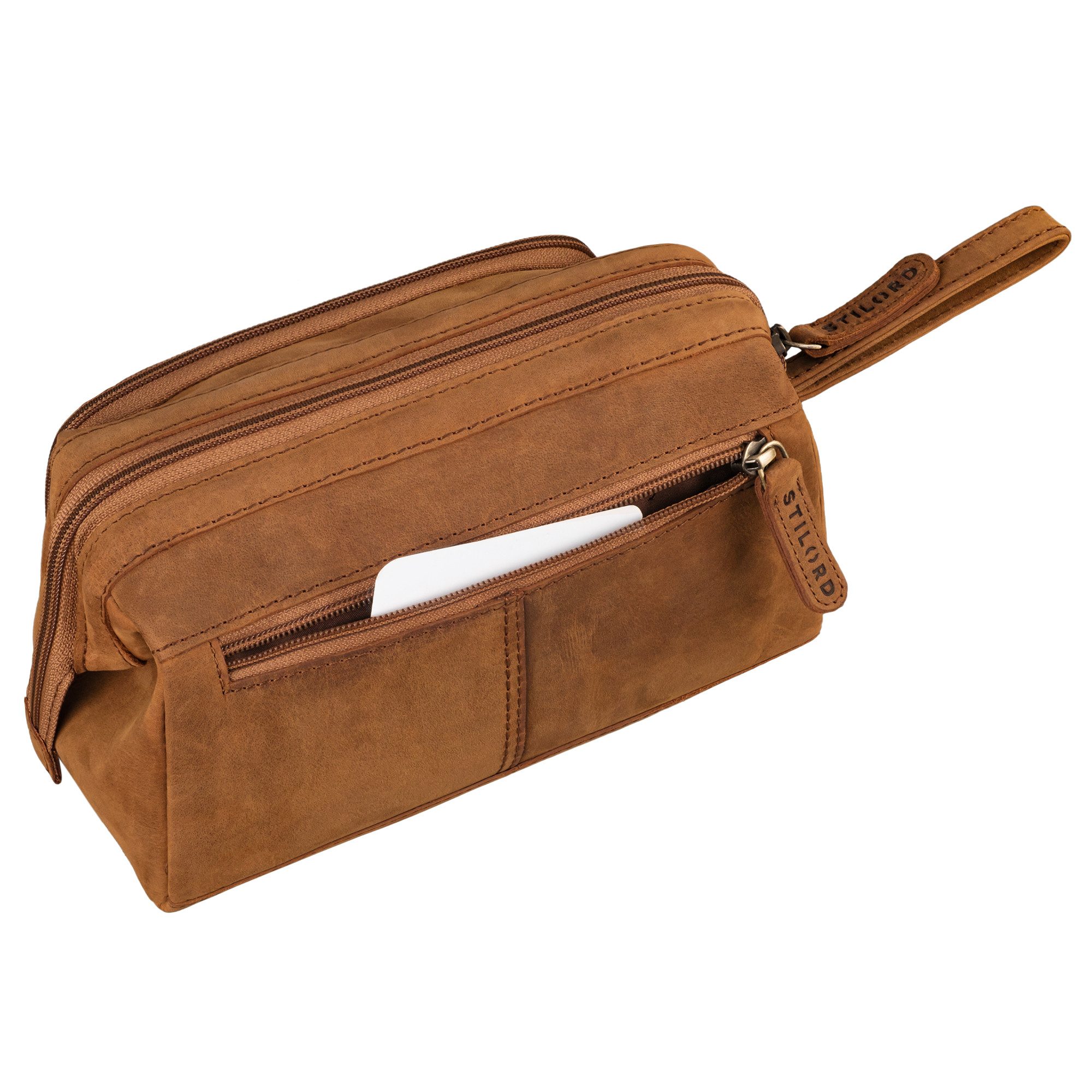 STILORD Handtasche "Henry" Handgelenktasche Herren Leder groß