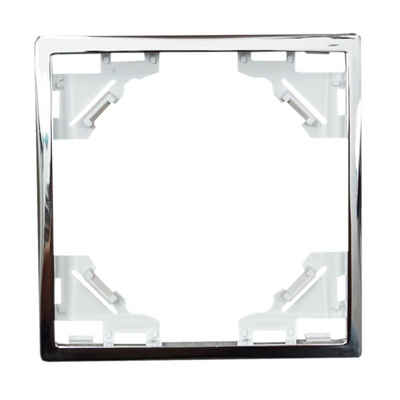 ADELID Schalter, 2 Stück Rahmen in Chrom 1-Fach Dekorahmen Chromzierrahmen für Glasrahmen Steckdose