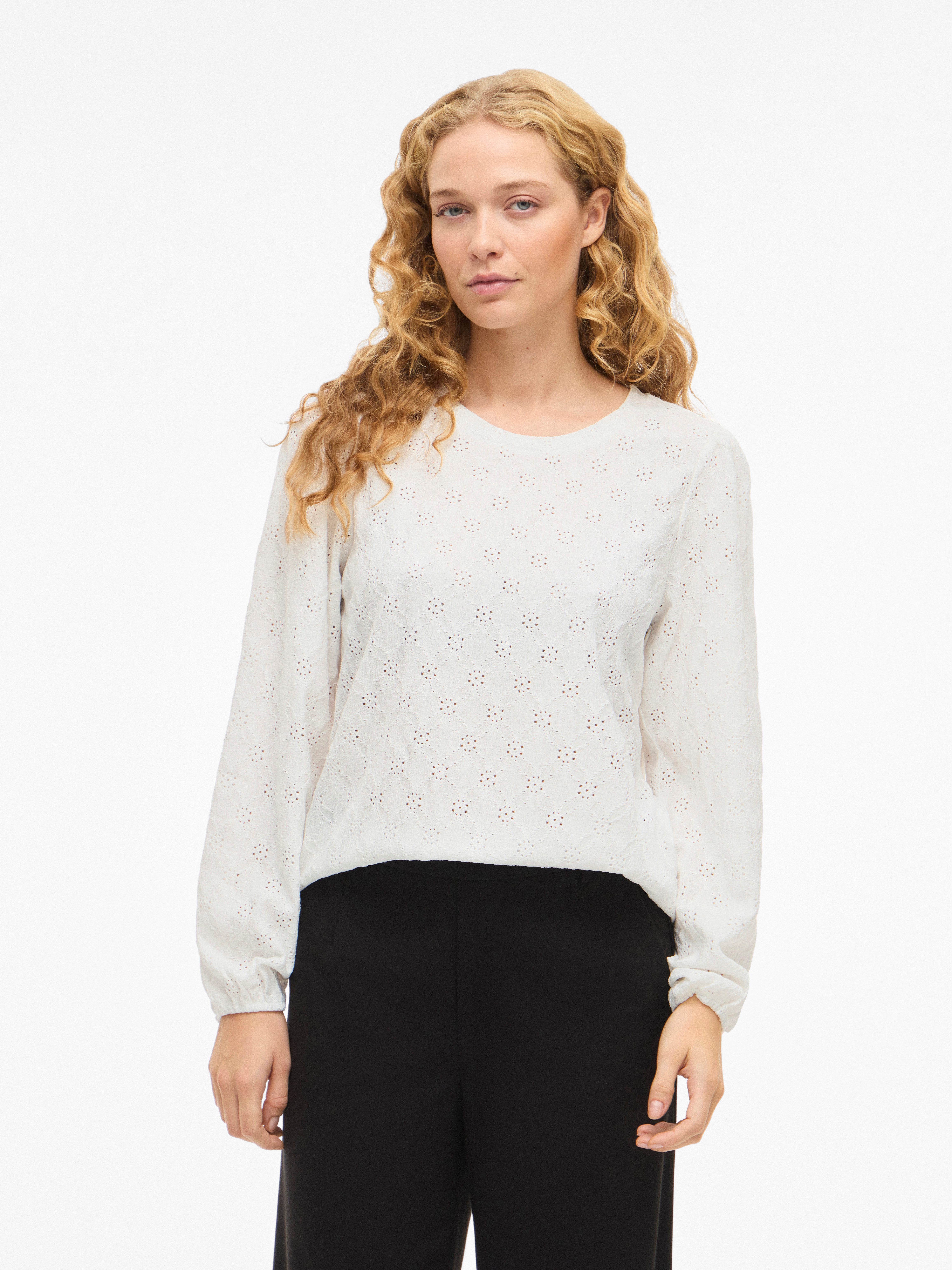 Vila Langarmshirt VIASTA O-NECK L/S TOP - NOOS günstig online kaufen