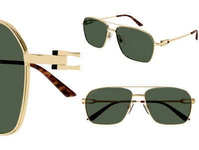 Cartier Sonnenbrille CARTIER DÉCOR C Aviator-Frame CT0306S Sonnenbrille Sunglasses Glasses