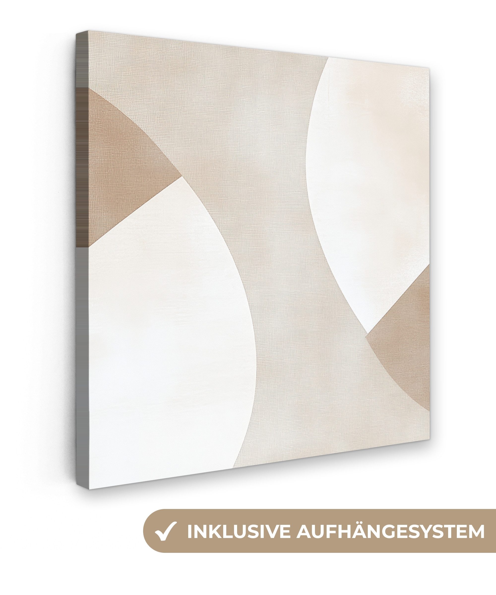 OneMillionCanvasses® Leinwandbild Braun - Japandi - Abstrakt, Fotodruck (1 günstig online kaufen