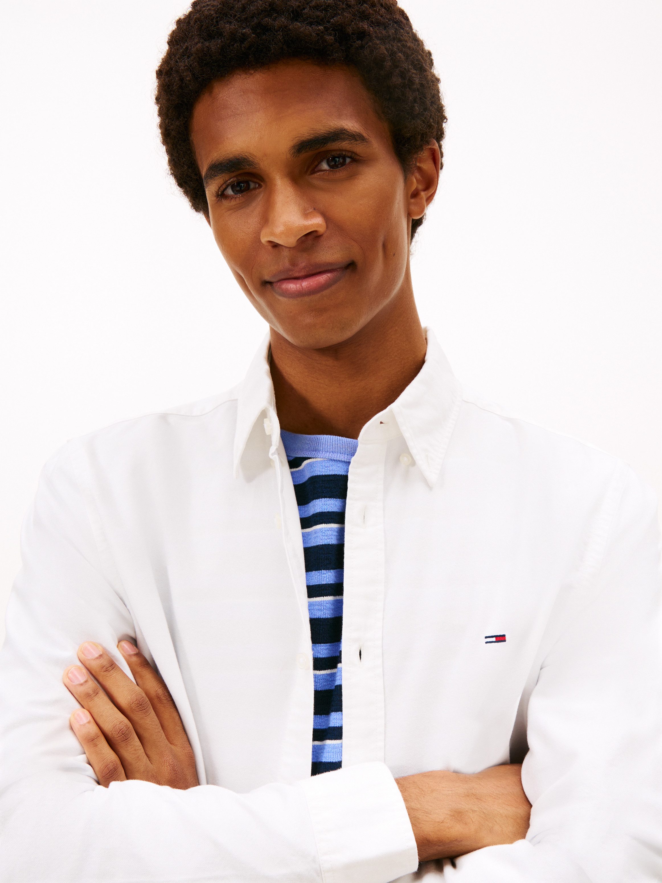 Tommy Jeans Langarmhemd TJM OXFORD regular fit, Button-down-Kragen, basic günstig online kaufen