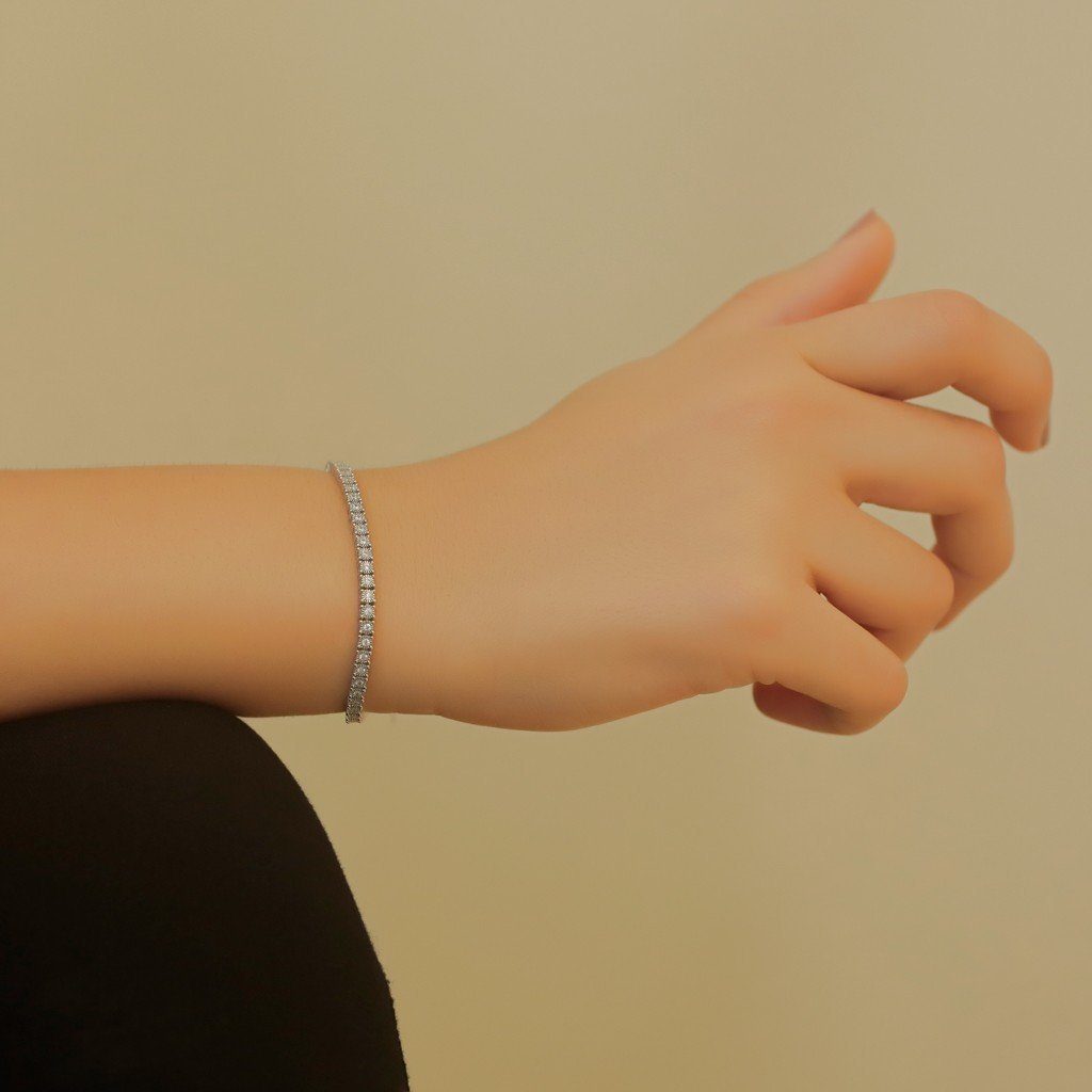 EinStein Diamant Tennisarmband 0,85 Carat Diamant Tennis Armband Weißgold