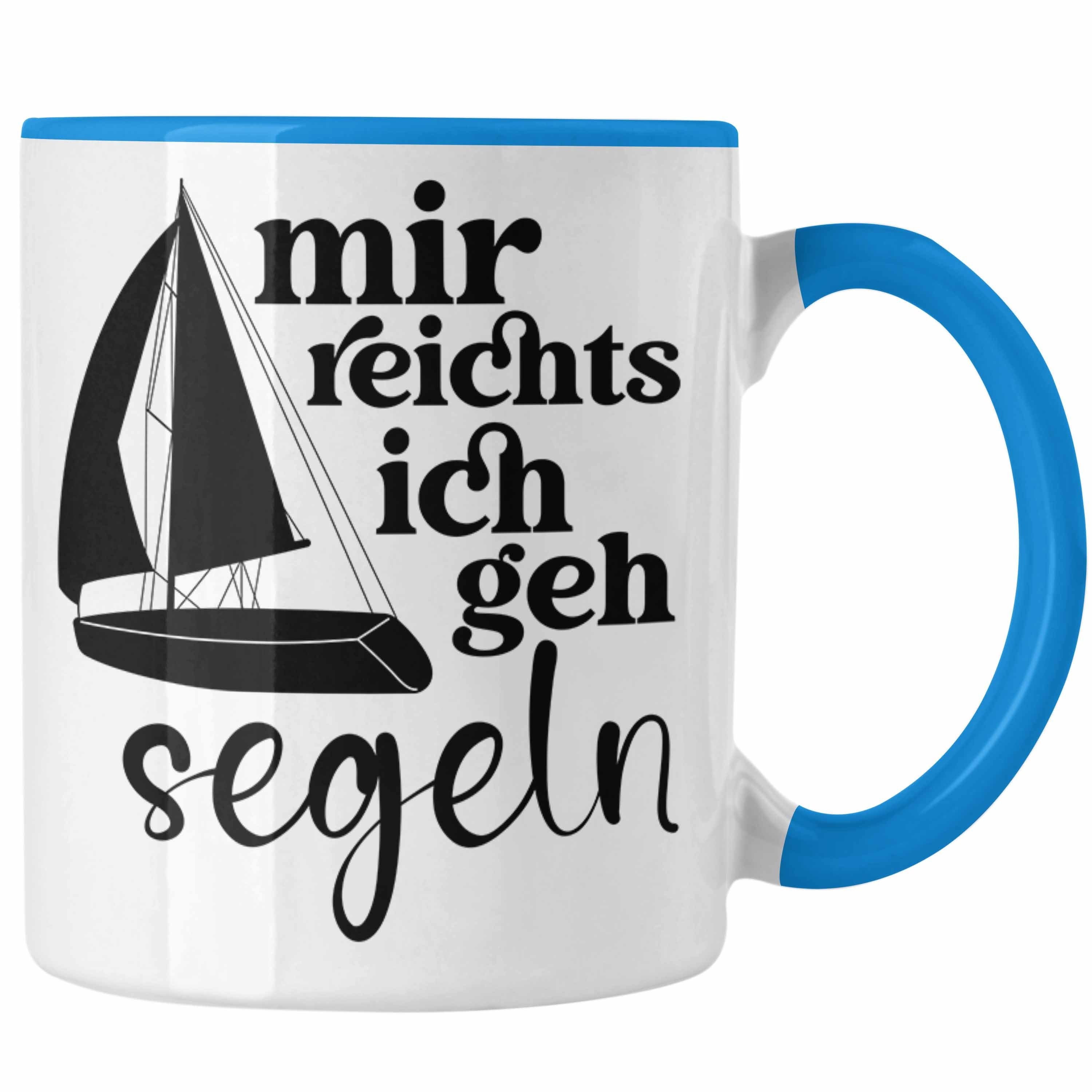 Trendation Tasse Trendation - Lustiges Segler Segelboot Tasse mit Spruch Kaffeetasse für Segler als Geschenkidee Blau