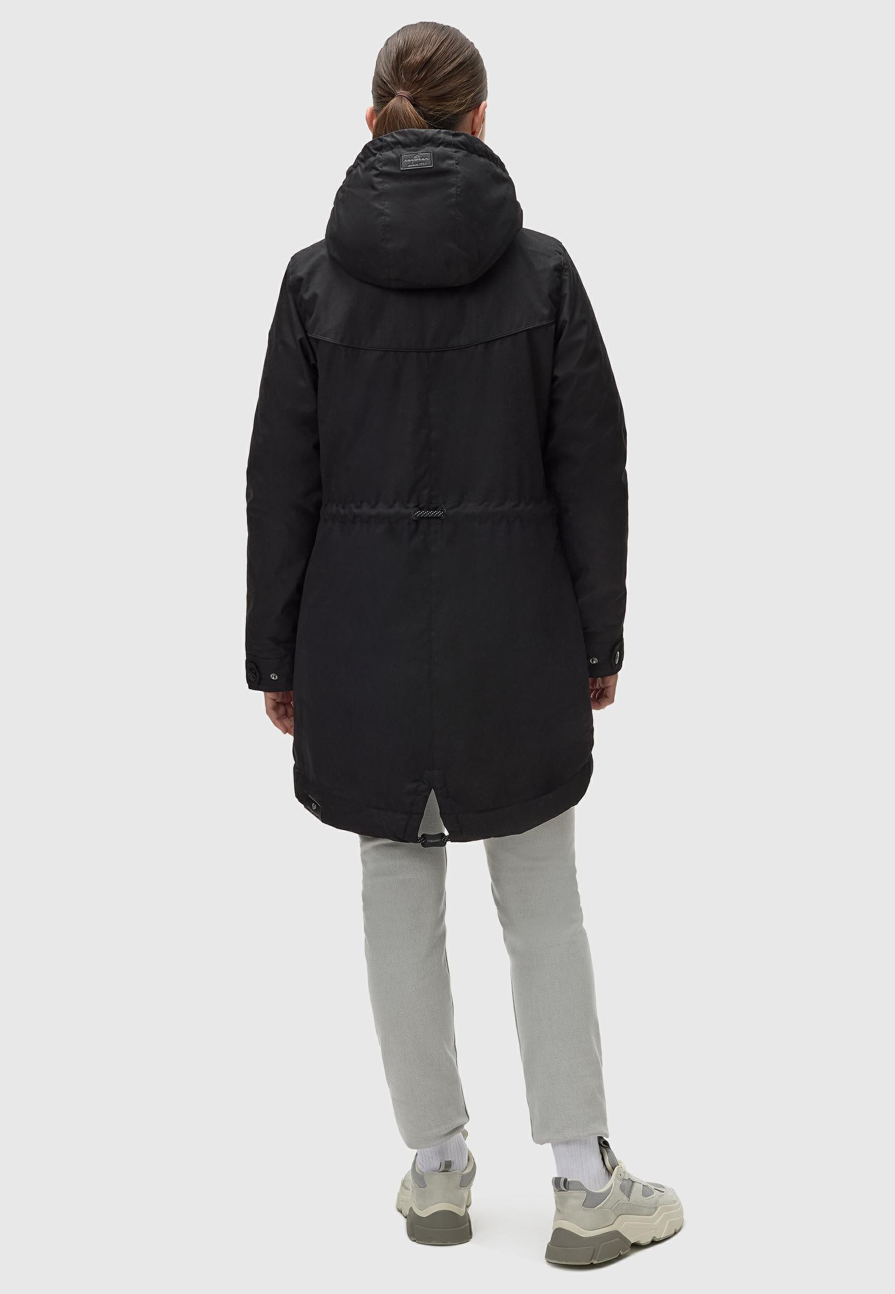 Ragwear Winterjacke YM-Canny stylischer Damen Kurzmantel Parka mit Kapuze