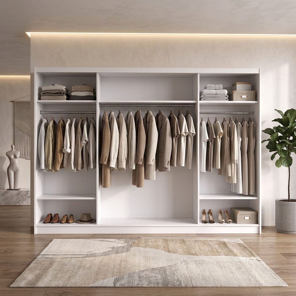 A&J MöbelLand GmbH Schiebetürenschrank BELANO – Moderner Kleiderschrank mit Schiebetüren (Die perfekte Kombination aus modernem Design, hoher Funktionalität und großzügigem Stauraum für Kleidung, Bettwäsche und Accessoires, erhältlich in verschiedenen Farben und Innenaufteilungen., Breite: 200 cm, Höhe: 215 cm, Tiefe: 59,5 cm) TOP ANGEBOT! Moderner Schwebetürenschrank.
