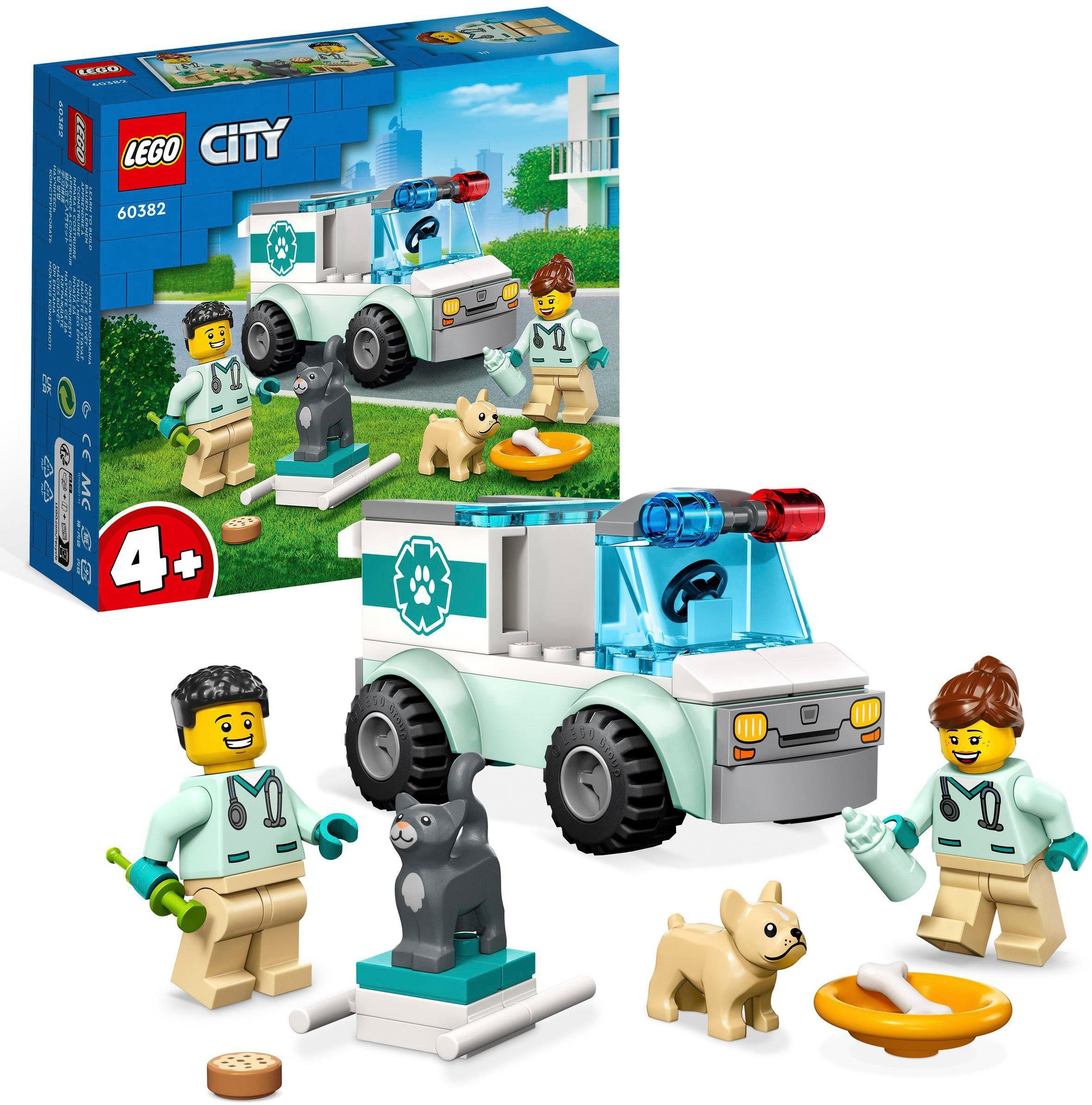 Europe LEGO® in St), Tierrettungswagen (60382), Konstruktionsspielsteine LEGO® (58 City, Made