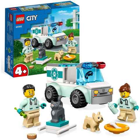 LEGO® Konstruktionsspielsteine Tierrettungswagen (60382), LEGO® City, (58 St), Made in Europe